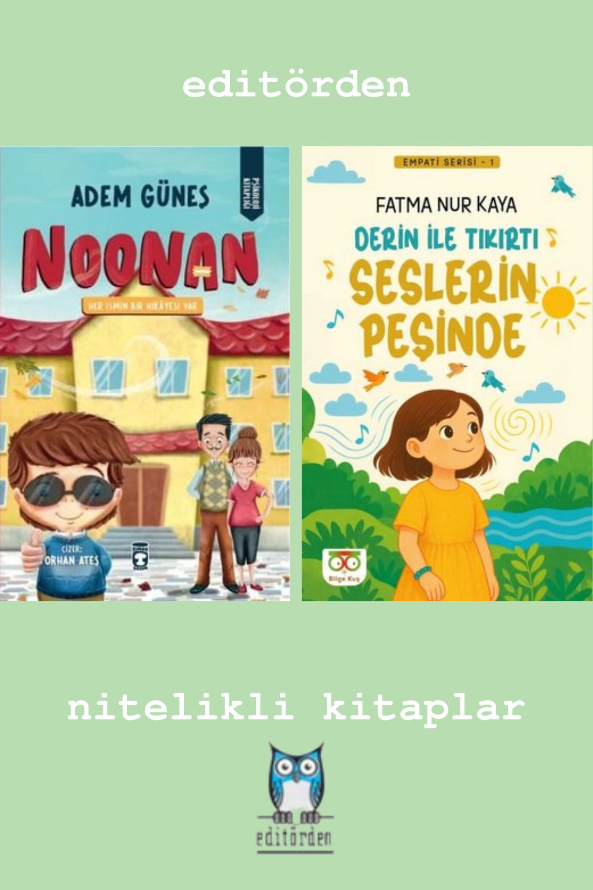 Bilge Kuş Yayınları Noonan-Her İsmin Bir Hikayesi Var - Derin İle Tıkırtı Seslerin Peşinde