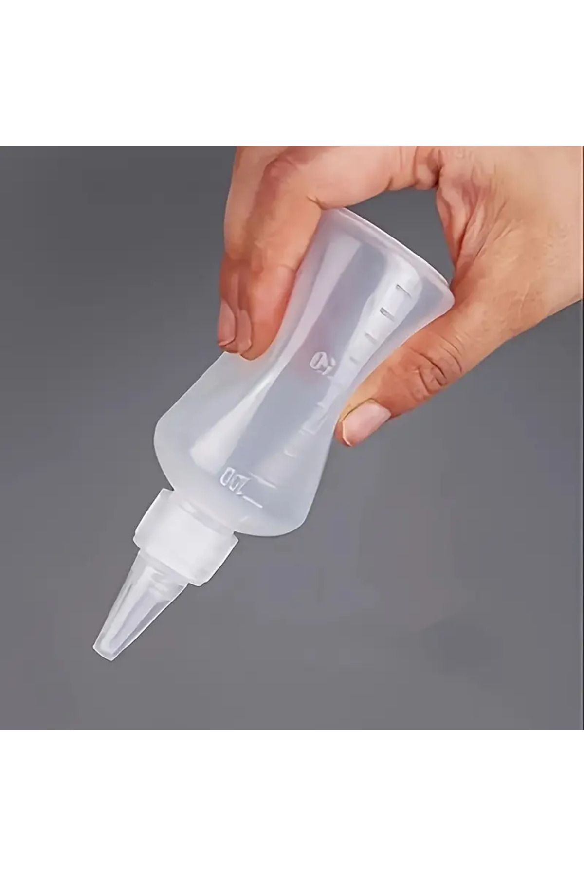Art Tone Boş Plastik Şişe 50ml Boyutlu Tüp - İçine Boya Doldurulabilir Apricatör İnce Uçlu Sıkma Sıvı Şişe