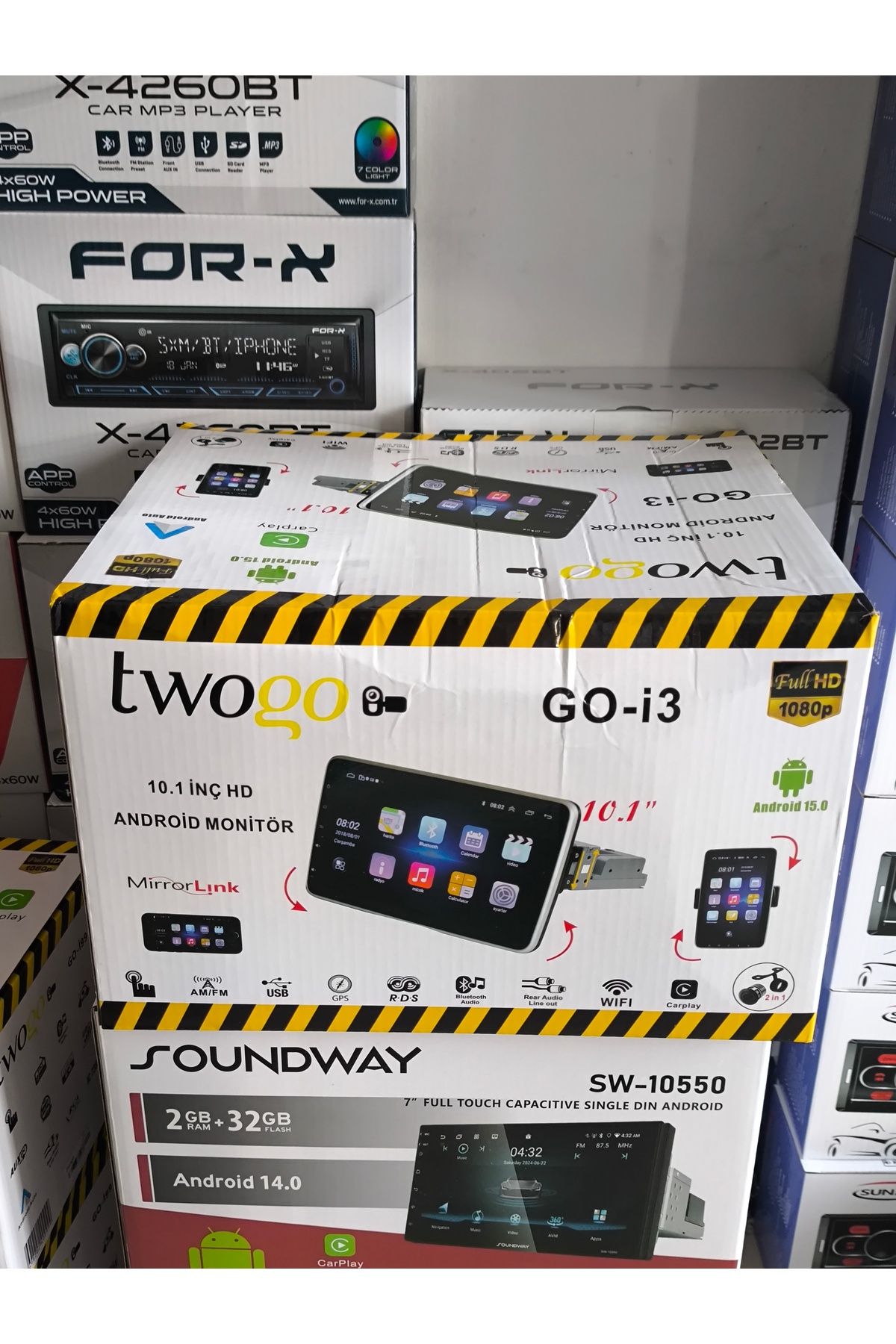 patili tasarım Twgo 10.1 İnc Multimedia Oto Teyp Car Play Android 360° Doner