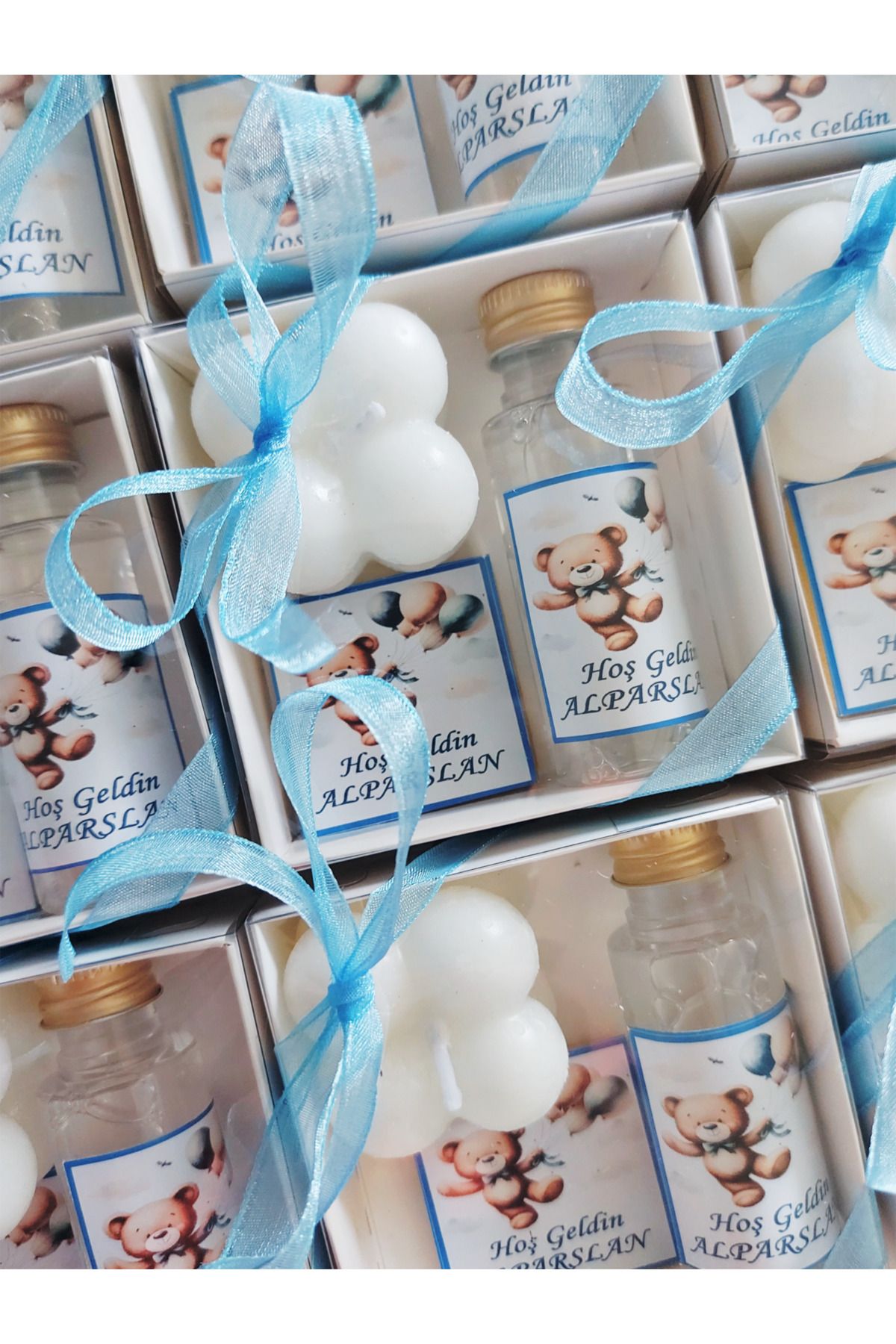 Ayşegül Süsleme KOPYA - Çikolata Mum Kolonya Hediyelik 10 Adet (BEBEK, SÖZ, NİŞAN, KINA, DÜĞÜN, MEVLİD)