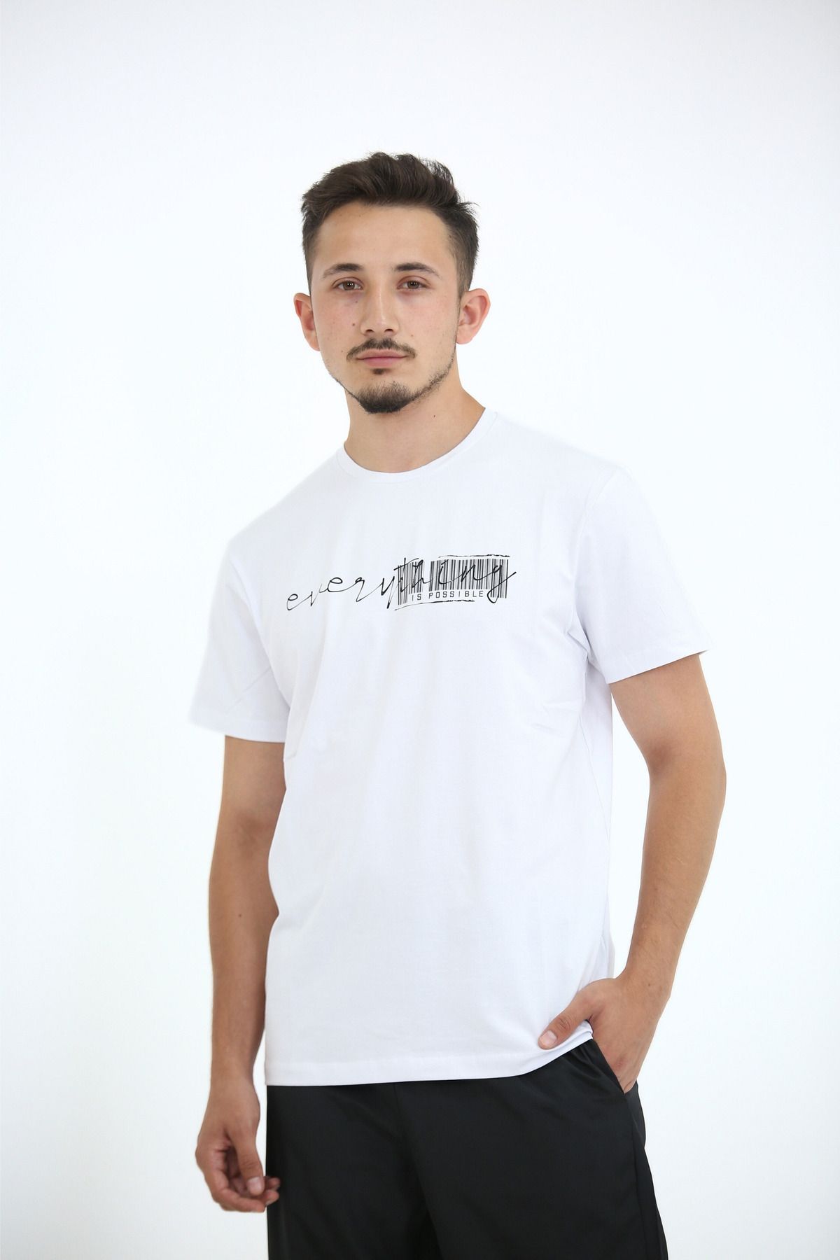 Lorenzo Mazzoli T-shirt Premium Kalite, Comfort Fit, Modern Baskılı Düz Renk Tişört