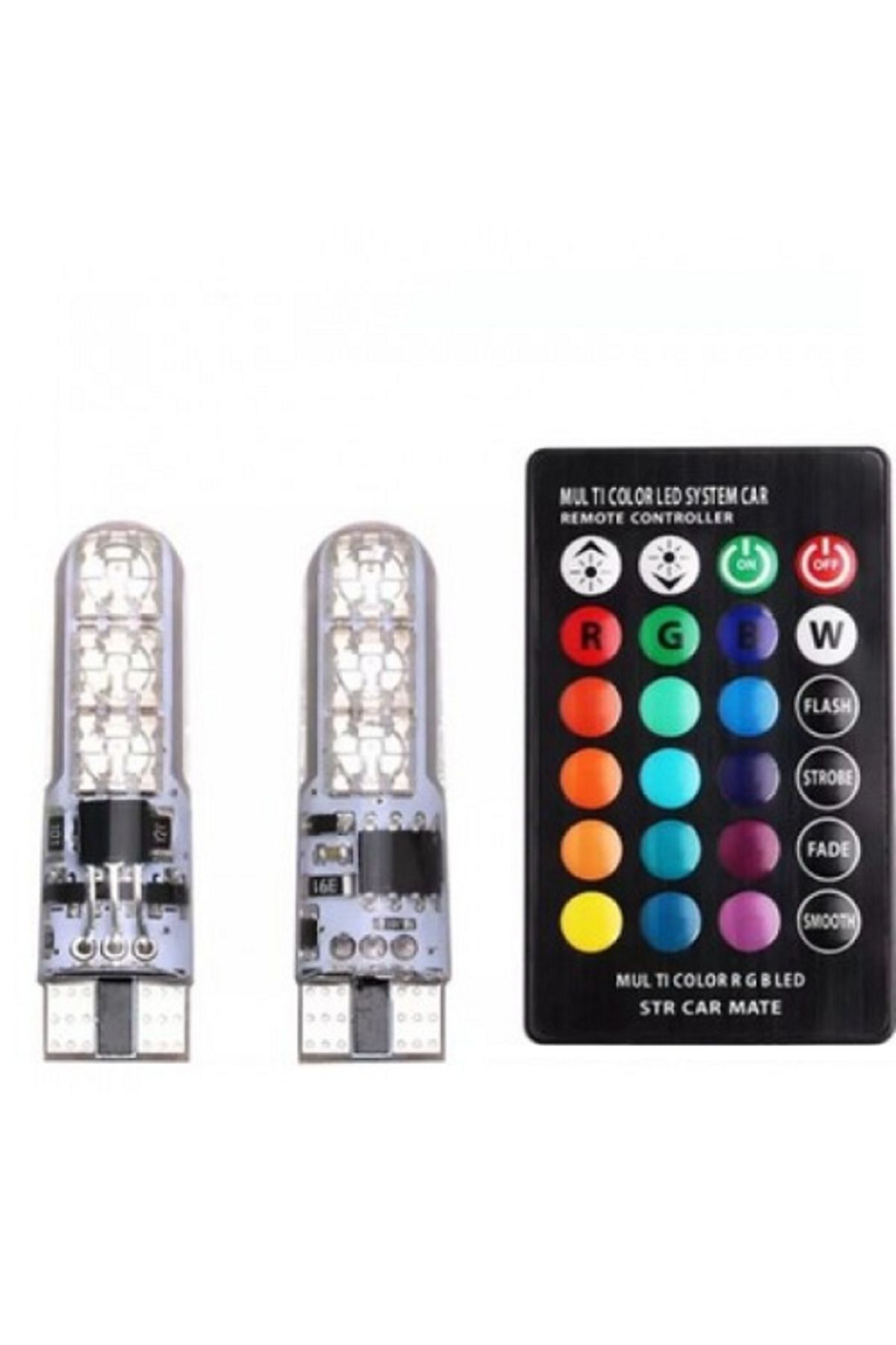 Motolider Kumandalı Park Ampulü T10 Dipsiz Led 12v