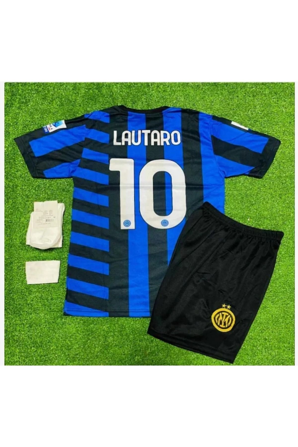 BARBITOS İnter 2024/25 Yeni Sezon Lautaro Martinez iç saha Çocuk forması 2'li Set (blue)SM11