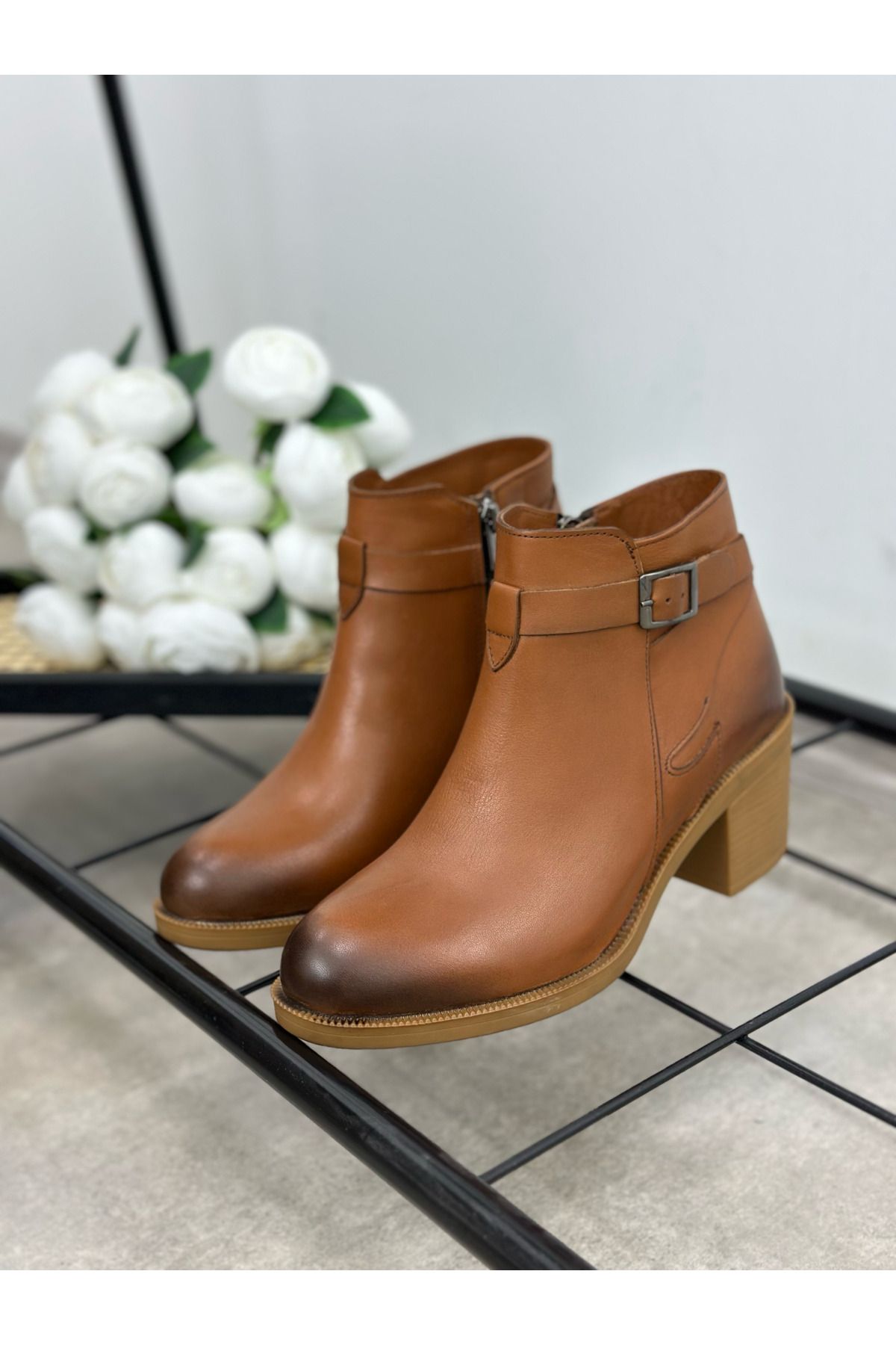 VİVENS MODA Hakiki Deri Kadın Bot | TABA
