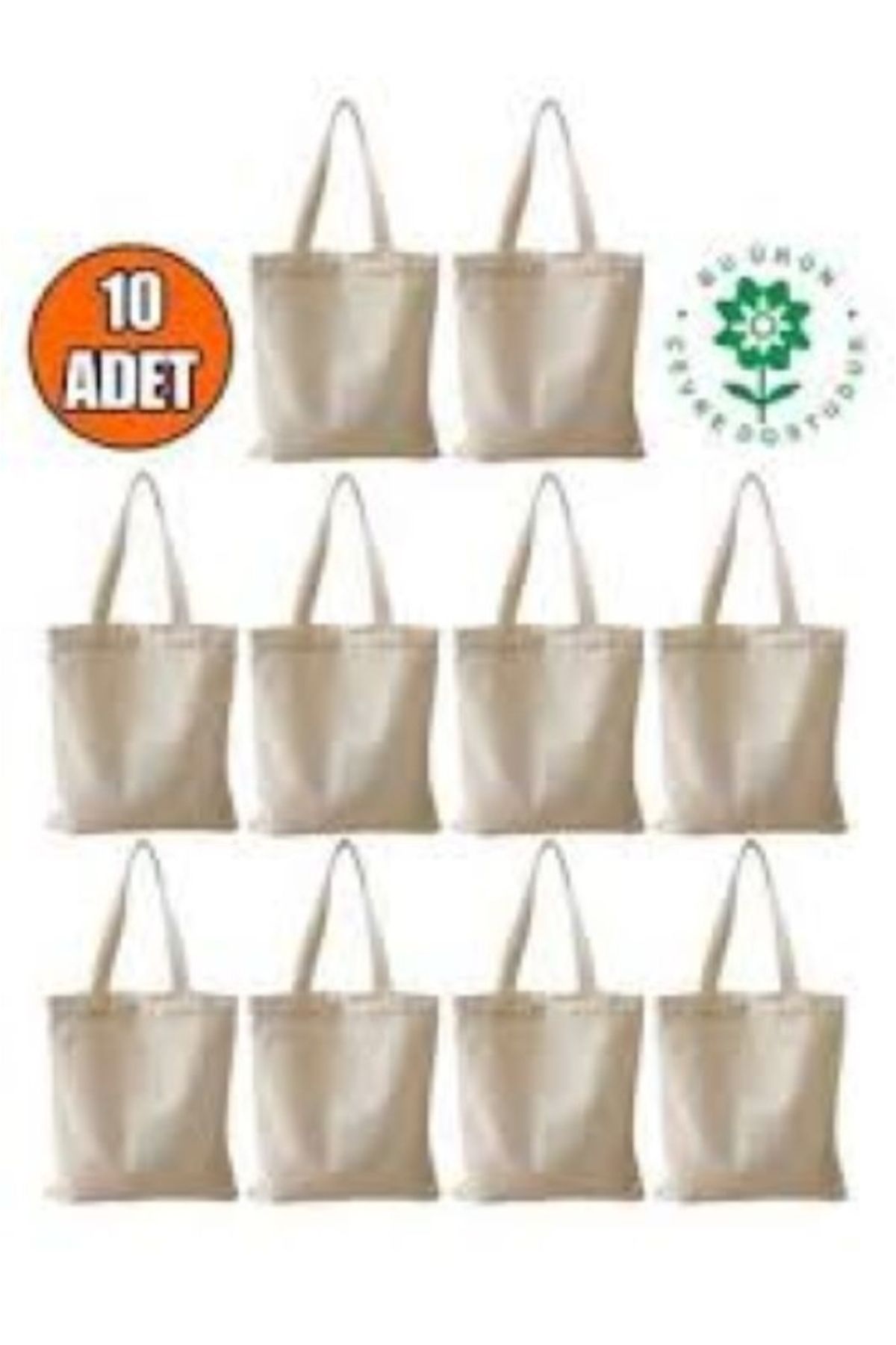 Parille 10'lu Ham Bez Çanta 35x40 cm %100 Pamuk