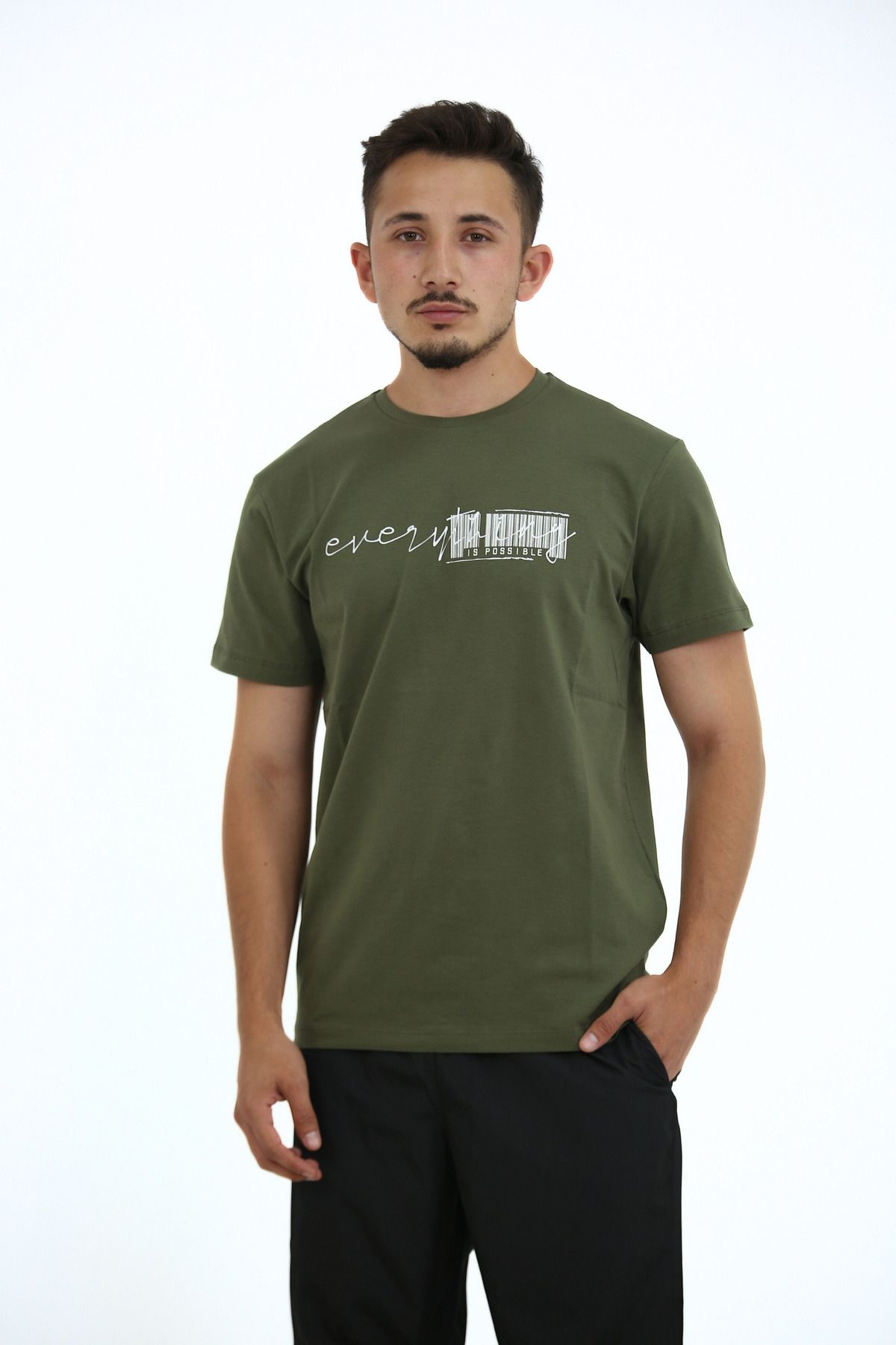 Lorenzo Mazzoli T-shirt Premium Kalite, Comfort Fit, Modern Baskılı Düz Renk Tişört