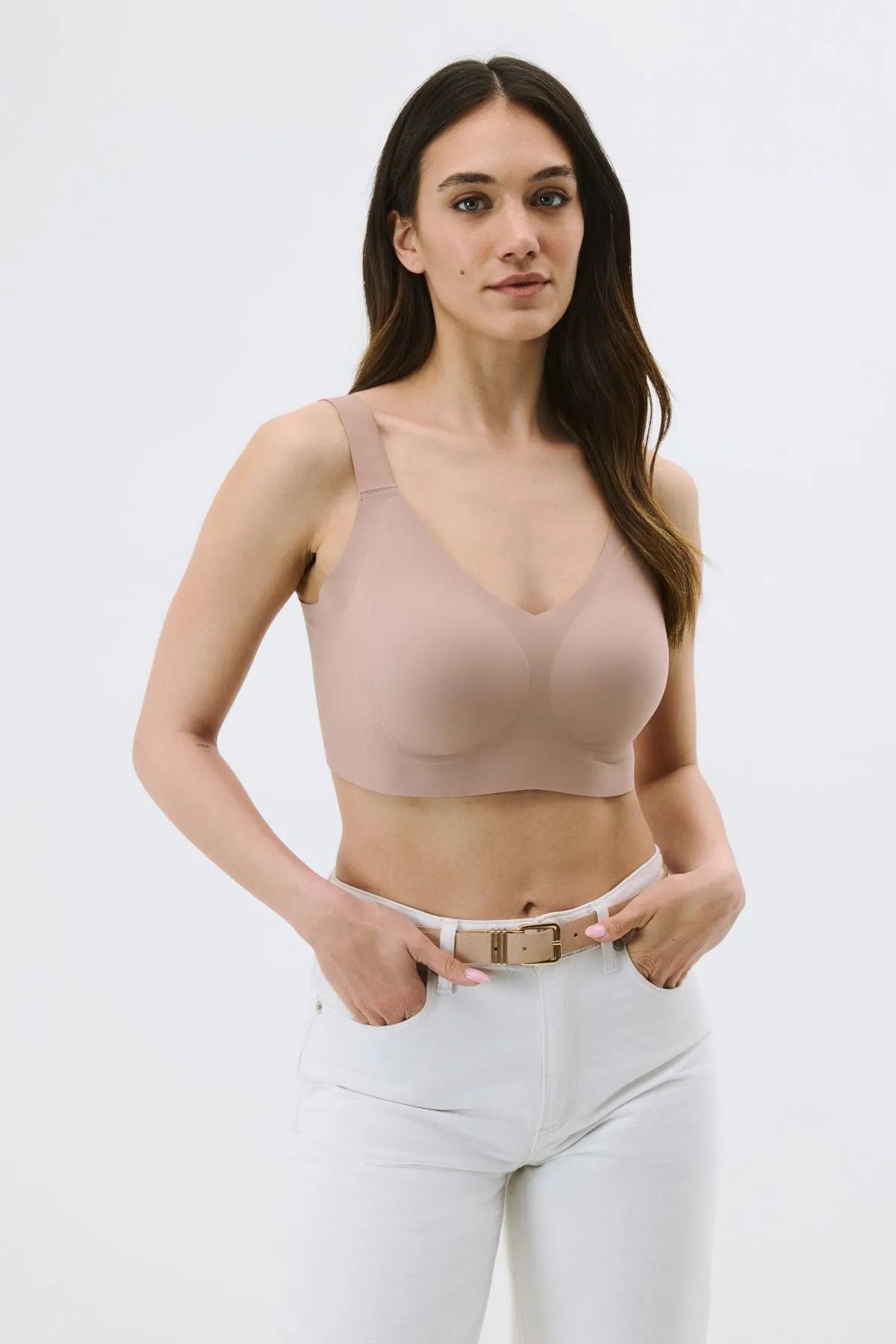 NEWBRA LINGERIE Balensiz Dikişsiz Lazer Çıkarılabilir Pedli Sütyen 6155