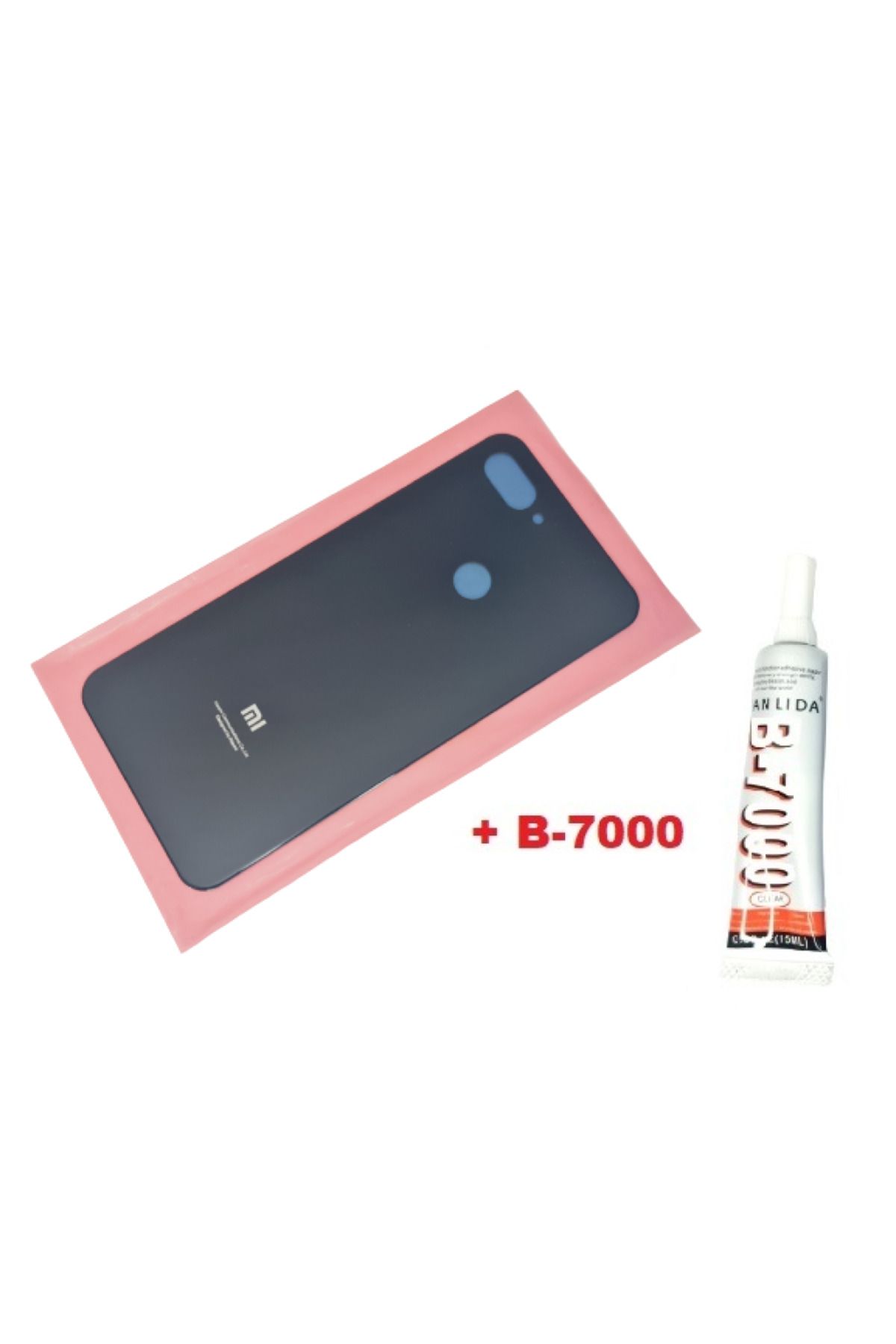 indirimplus Xiaomi Mi 8 Lite Arka Kapak (CAM+B 7000) SİYAH