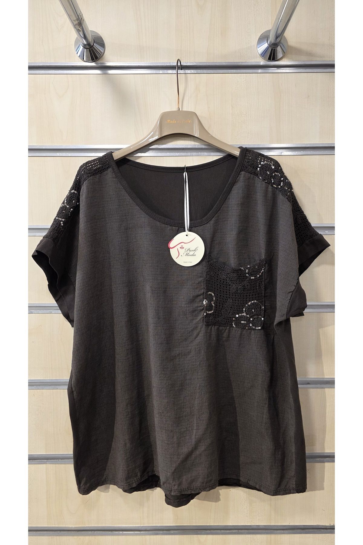 Park Moda İtalyan Bluz Dantelli Tek Cepli