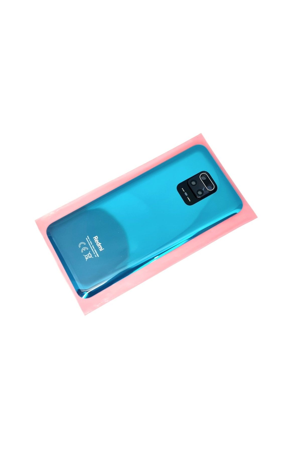indirimplus Xiaomi Redmi Note 9 Pro Arka Kapak Batarya Kapağı (Cam Kamera Camı) Mavi