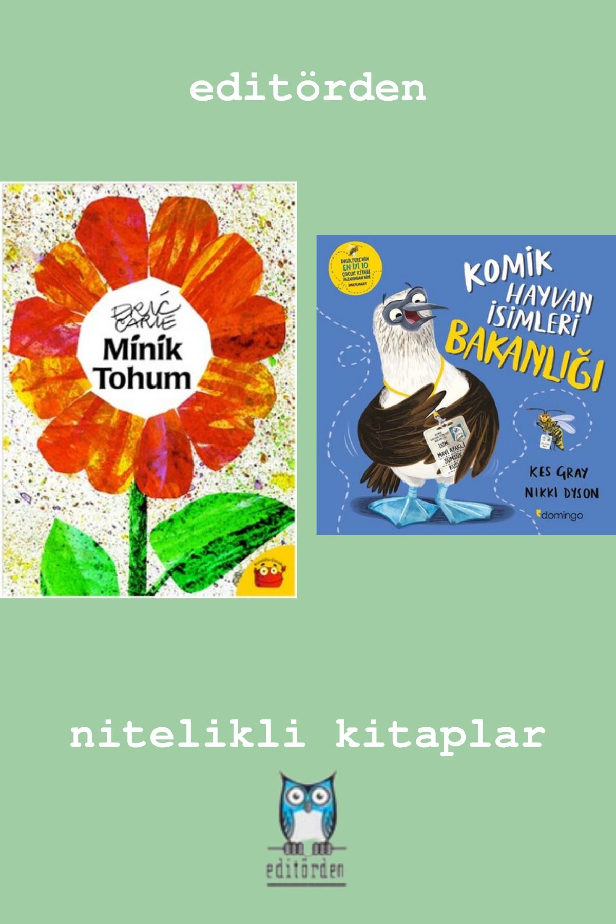 Bilge Kuş Yayınları Minik Tohum - Komik Hayvan İsimleri Bakanlığı / Kes Gray