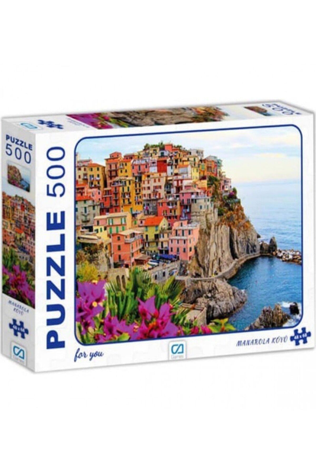 mavi su dünyası Manarola Köyü Puzzle 500 Parça