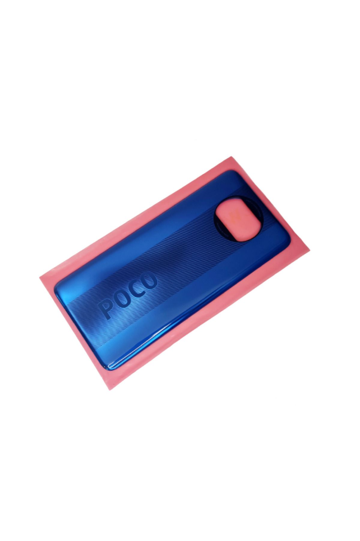 indirimplus Xiaomi POCO X3 / Poco X3 NFC Arka Kapak Batarya Pil Kapağı (CAM) MAVİ