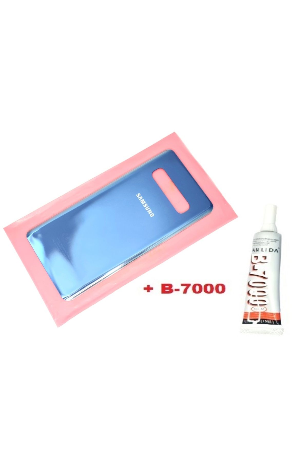 indirimplus Samsung Galaxy S10 Arka Pil Batarya Kapağı (CAM+B 7000) MAVİ