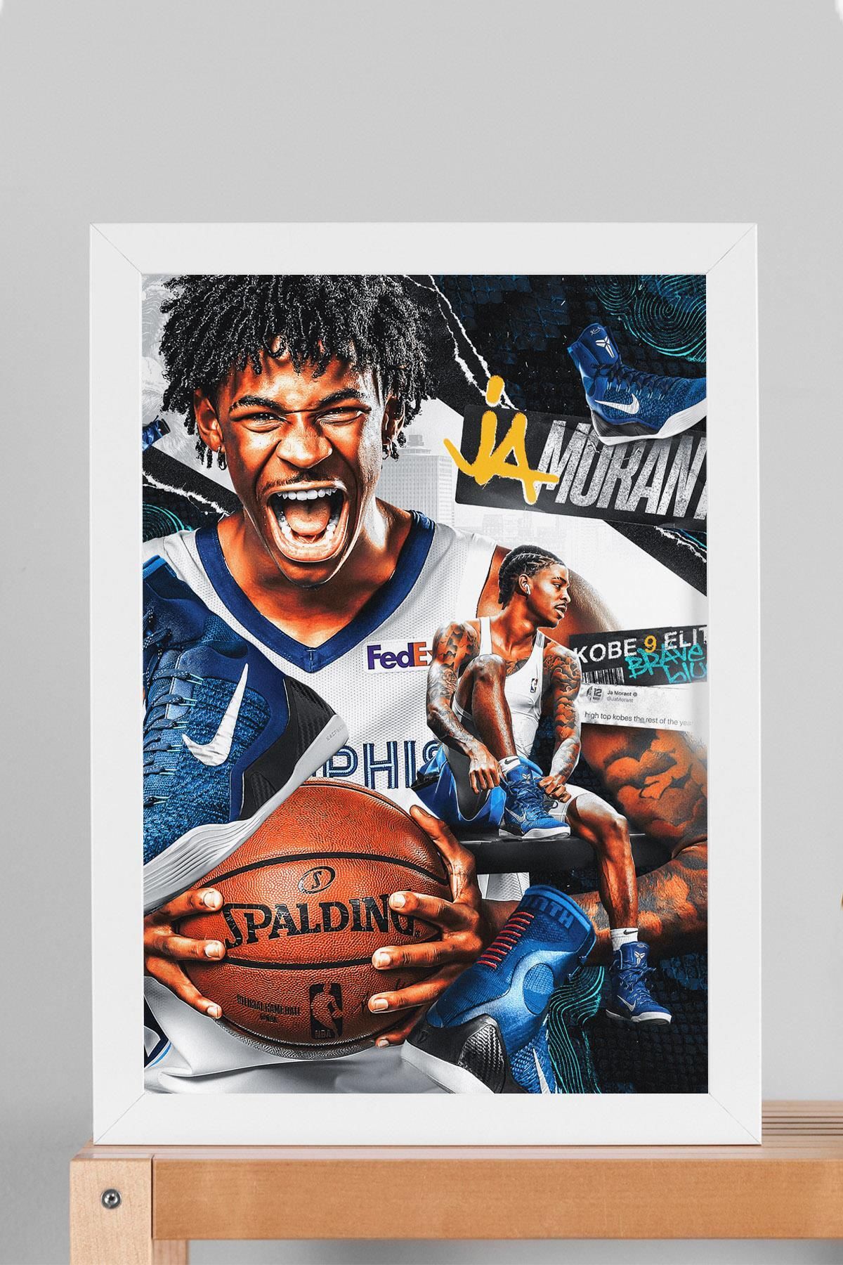 Saturn Ja Morant Çerçeveli Tablo - Basketbol NBA Posteri Tablo