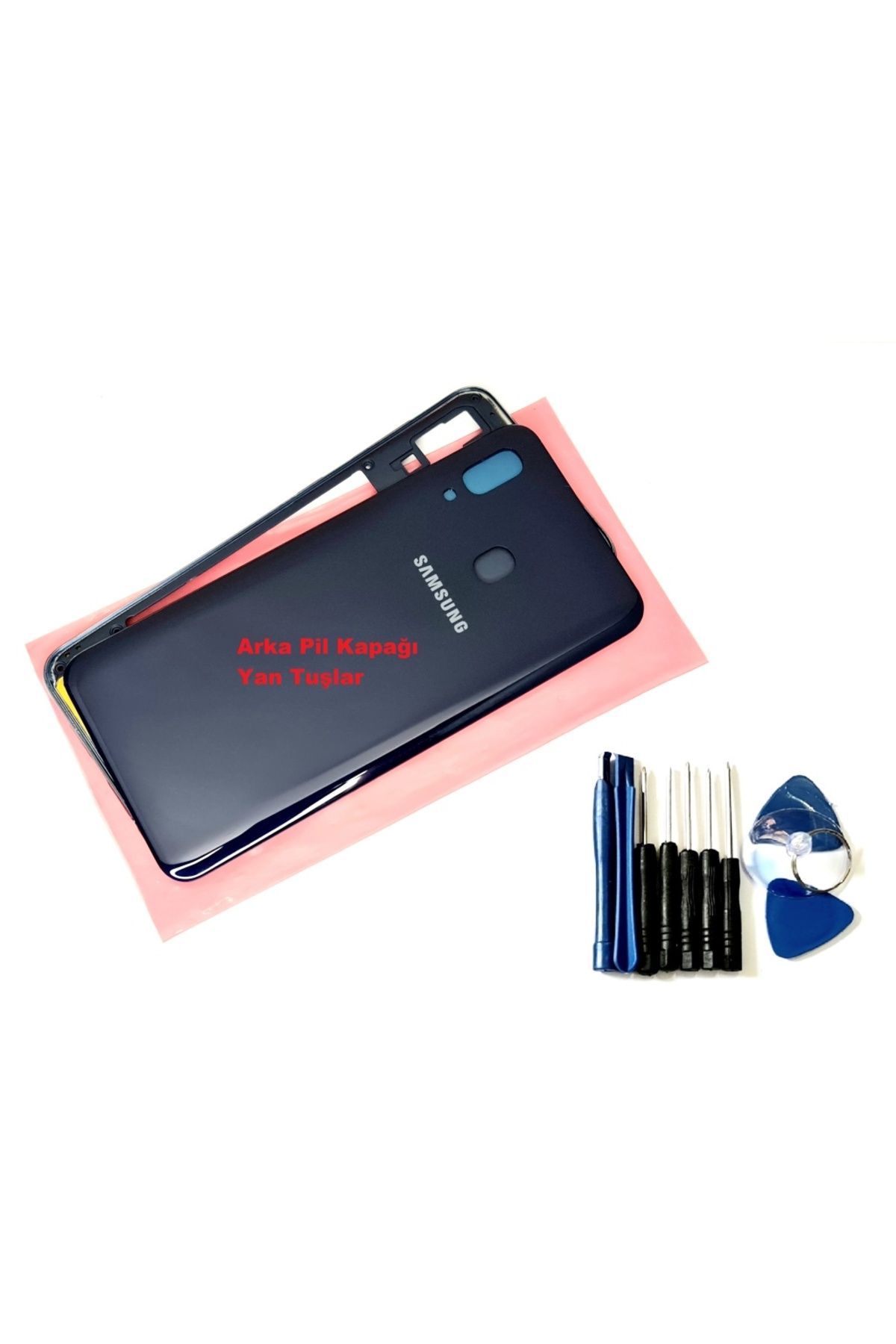 indirimplus Samsung Galaxy A20 ( A205) FULL Kasa Kasa Arka Pil Batarya Kapağı (TAMİR SETİ) LACİVERT