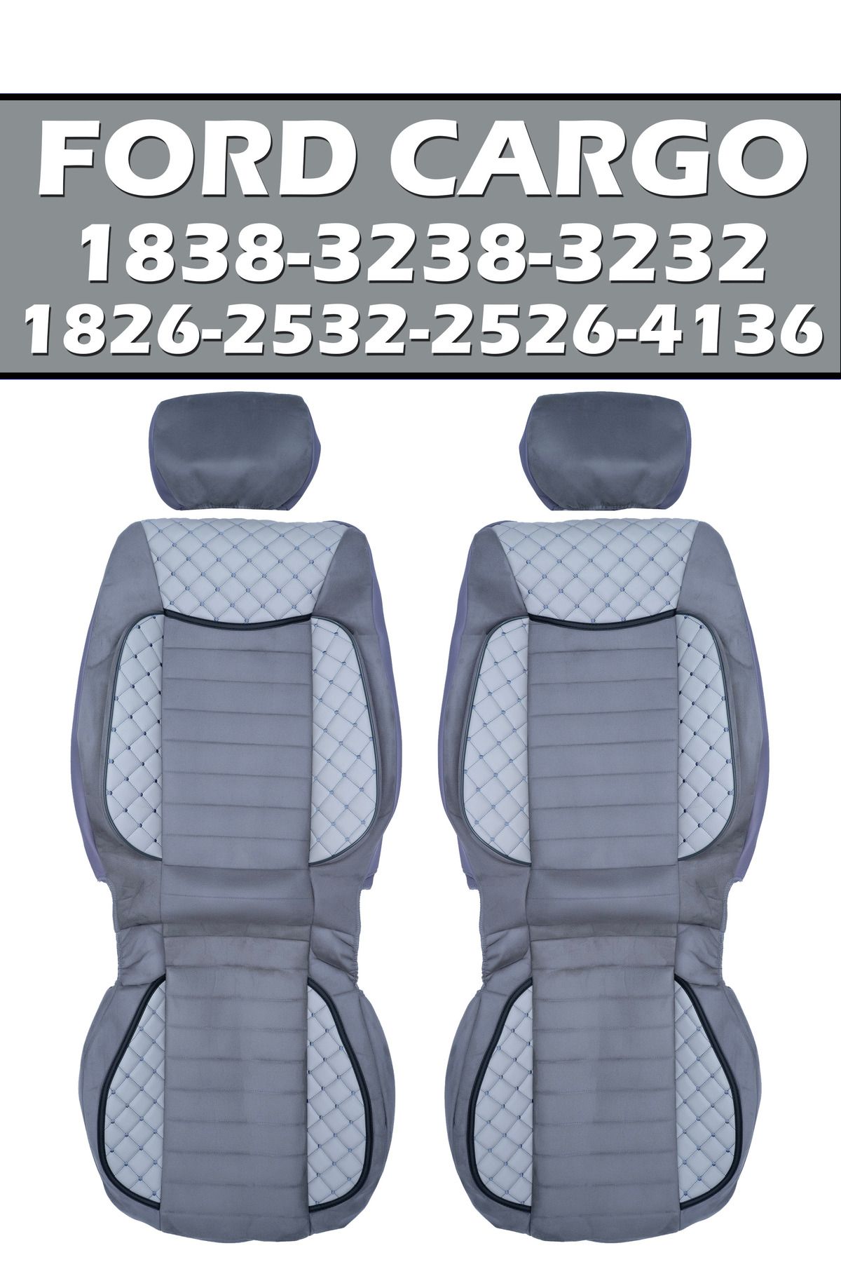 VIPTIRSHOP FORD CARGO 1838-3238-3232-1826-2532-2526-4136-4142 (2010-2025) DERİ SÜET ORTAPEDİK KOLTUK KILIFI