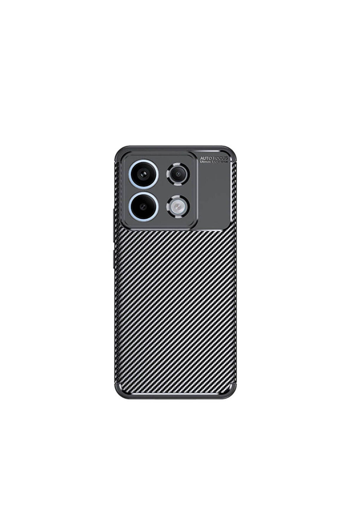 GRABONO Xiaomi Redmi Note 13 Pro 5G Kılıf Karbon Fiber Görünümlü Ultra İnce Premium Carbon Case