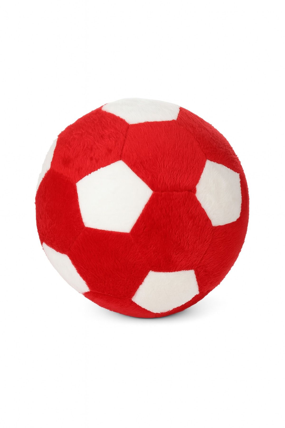 Nerth Çocuklar İçin Dolgulu Futbol Topu Peluş Yastık Kırmızı Beyaz