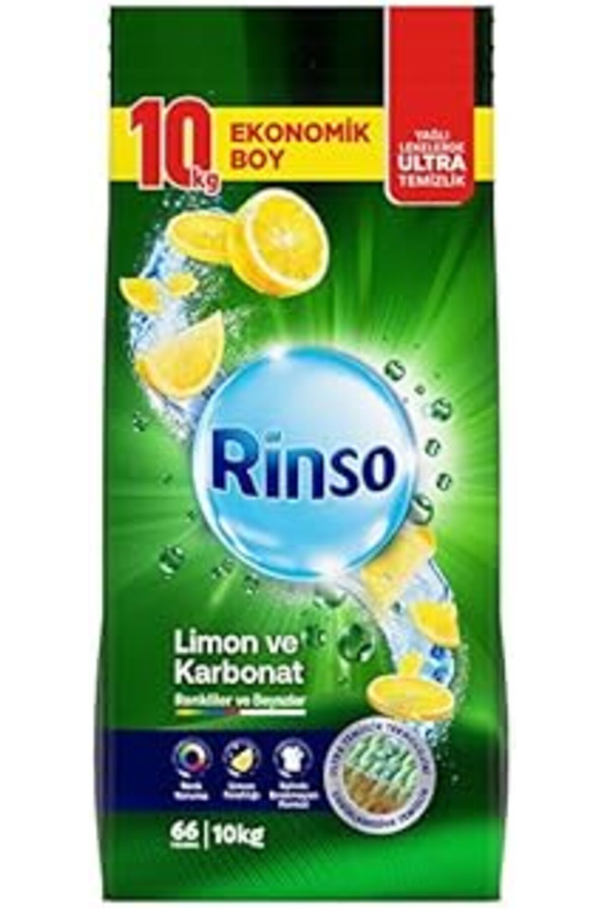 Pazarcan Toz Çamaşır Deterjanı Limon Ve Karbonat Renkliler Ve Beyazlar İçin 10 Kg