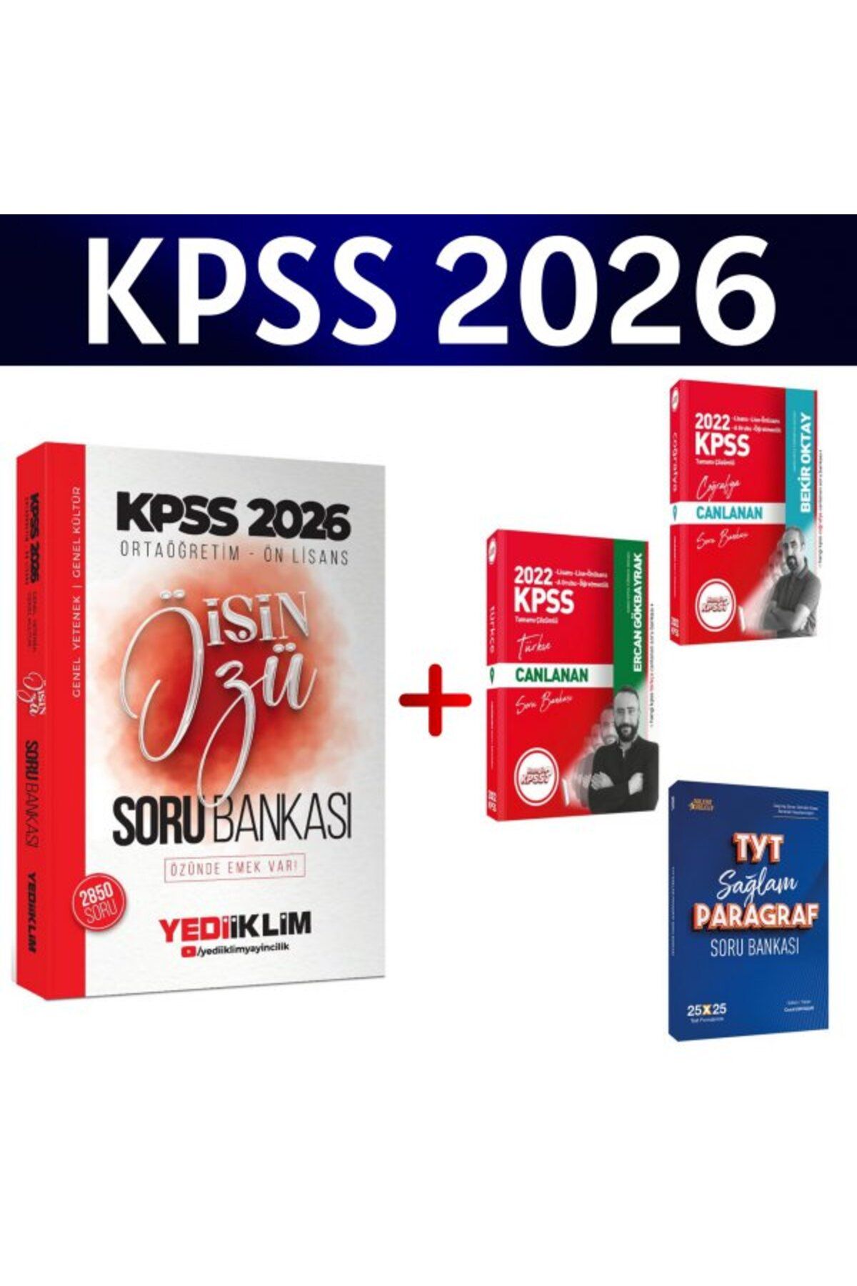 Hangi KPSS Yediiklim 2026 Kpss Ortaöğretim Ön Lisans İŞİN ÖZÜ Tek Kitap Soru + 3 Soru Bankası Hediye
