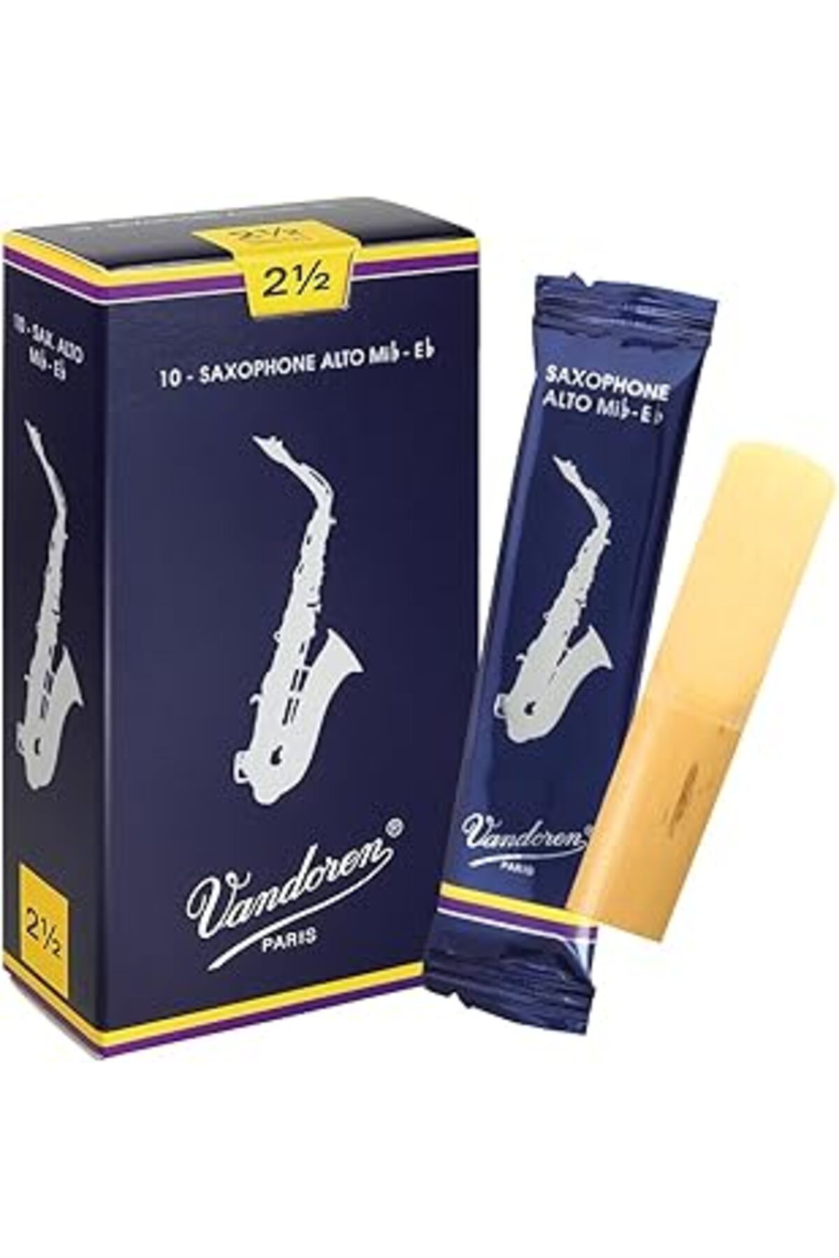 Pazarcan Vandoren Geleneksel Alto Saksafon Kamışları – 10'Lu Kutu – Güç 2,5