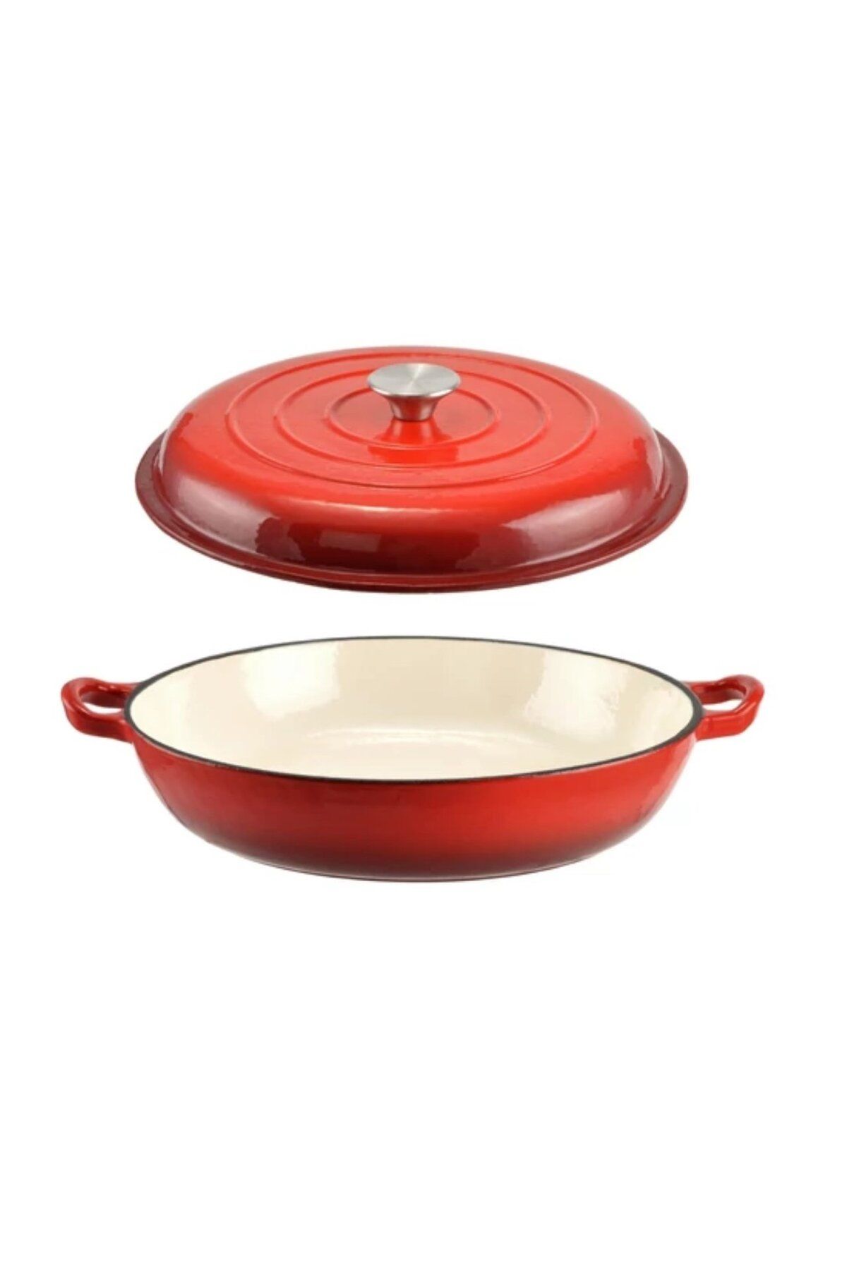 Perfect Home-Enameled Cast Iron Saucepan With Lid 30 Cm, 2.5l – 14017, Red, For Roasting In The Oven 4