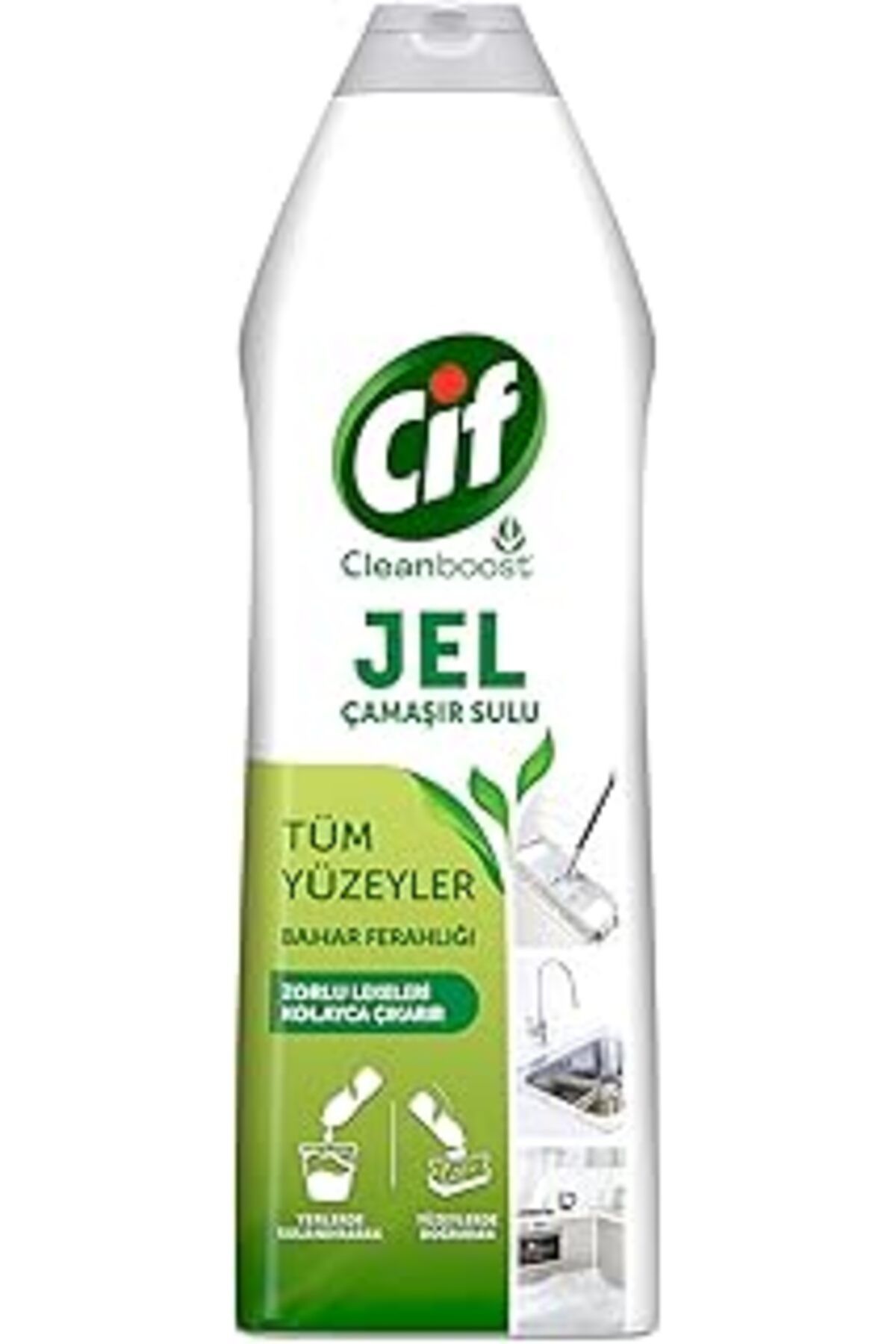 Pazarcan Cif Jel Yüzey Temizleyici Cleanboost Tüm Yüzeyler Için Leke Çıkarıcı Çamaşır Sulu Bahar Ferahlığı 7