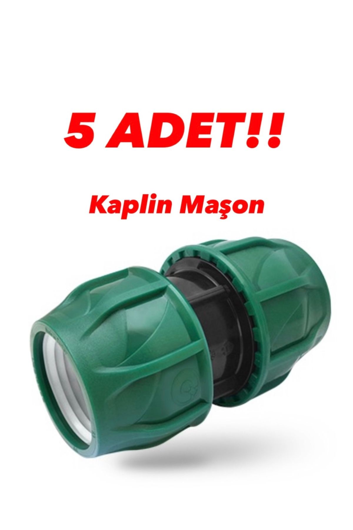 POELSAN 5 Adet – 32 x 32 Yeşil Seri Kaplin Manşon | Tarımsal Sulama İçin Ek Parça