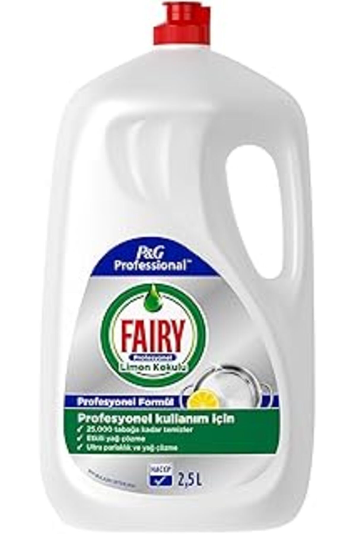 Pazarcan Fairy Profesyonel Sıvı Bulaşık Deterjanı Elde Yıkama Limon Kokulu 2.5 L, Pack Of 1