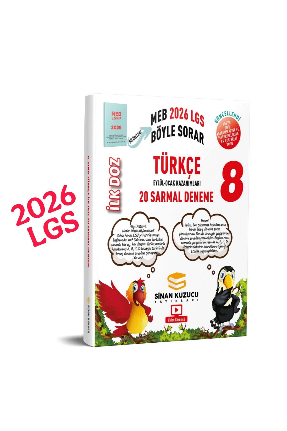 SİNAN KUZUCU YAYINLARI 8. Sınıf | İlk Doz Sarmal Branş Denemeleri TÜRKÇE ( 2026 LGS )