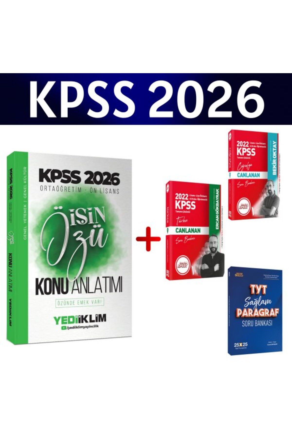 Hangi KPSS Yediiklim 2026 KPSS Ortaöğretim Ön Lisans İŞİN ÖZÜ Tek Kitap Konu + 3 Soru Bankası Hediye
