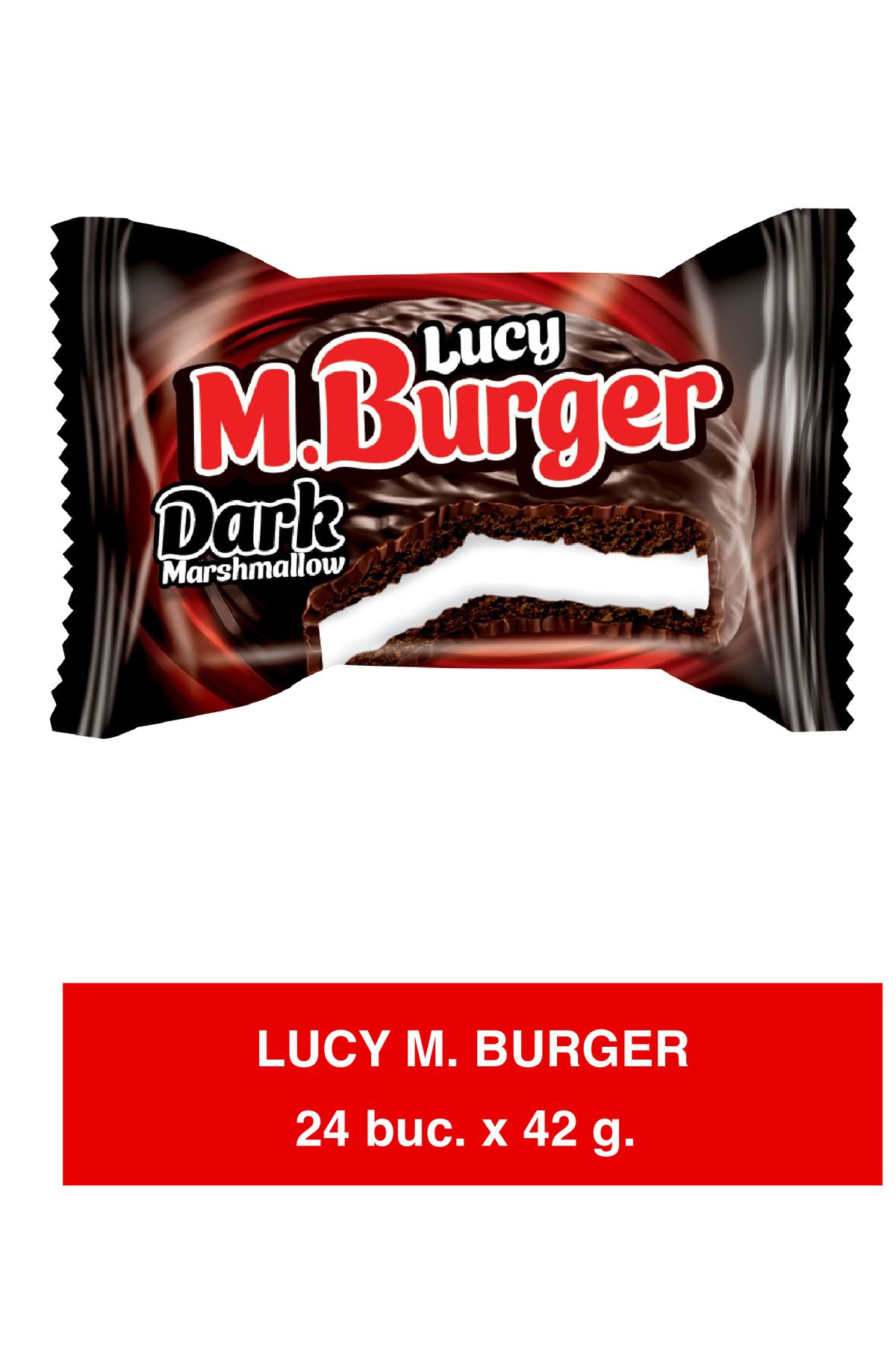 Burger M.burger Biscuit Cu Glazură De Cacao – 42g X 24 | Gustare Crocantă Cu Arome Intense De Ciocolată - One Size