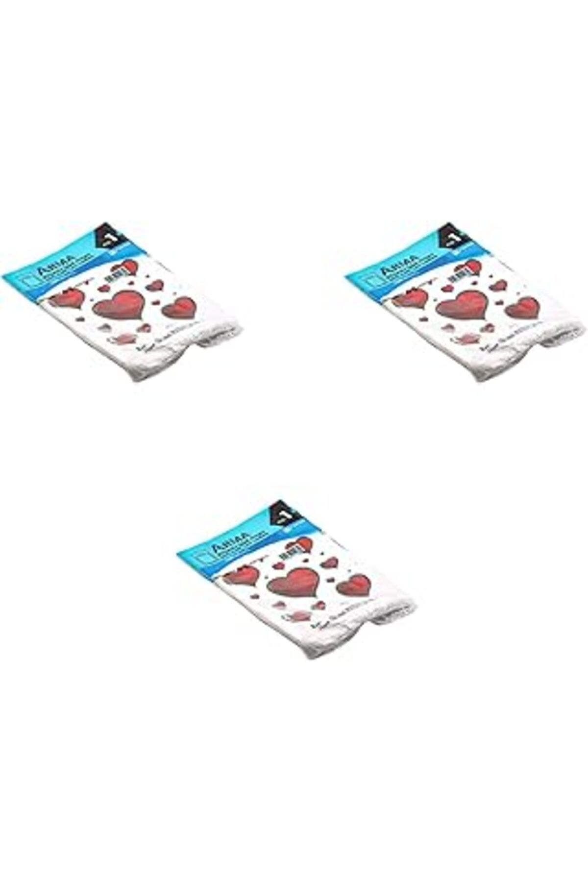 Pazarcan Arma Baskılı Mini Blok Poşet Torba - No : 1-22X35 Cm. - Beyaz - 100 Adetlik 3 Paket