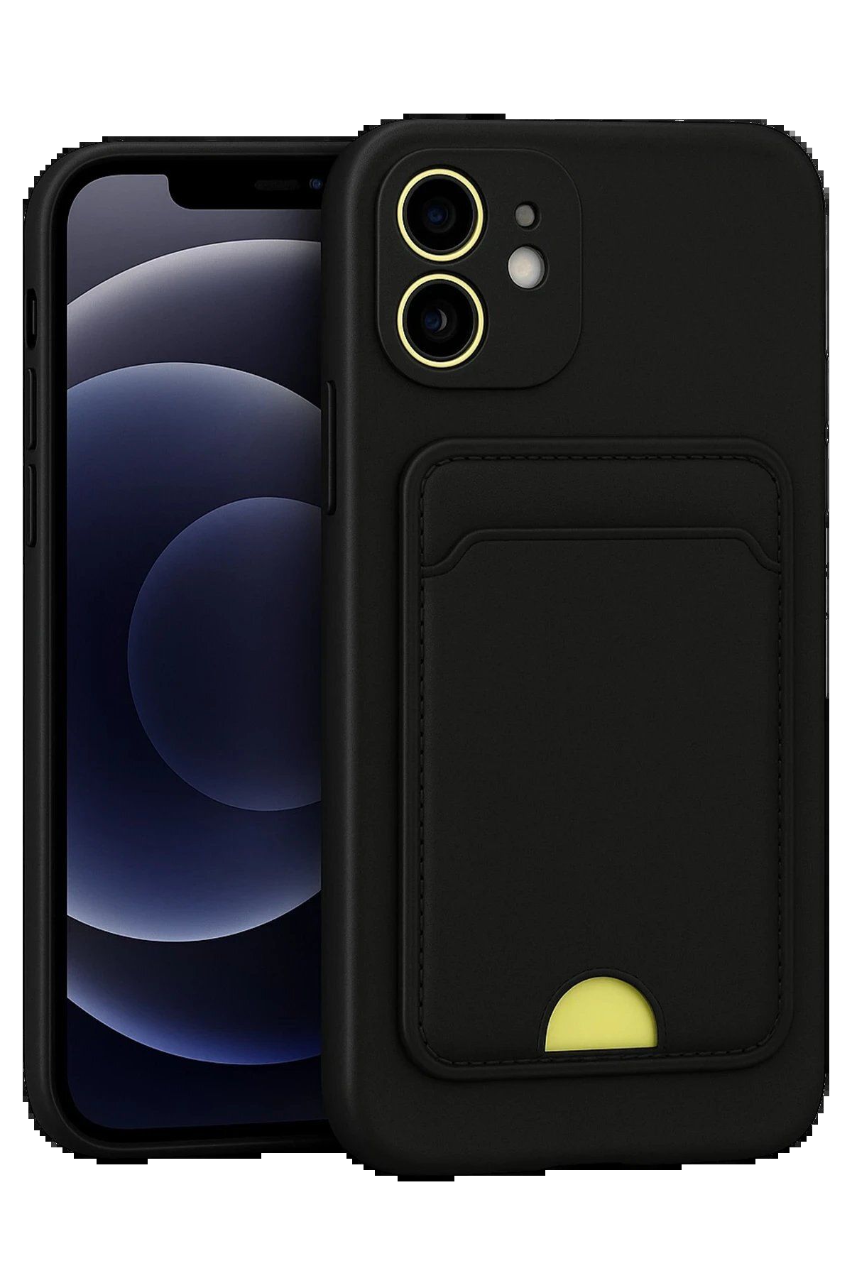 Toptan Bulurum iPhone 11 Kılıf Kelvin Kartvizitli Silikon - Siyah