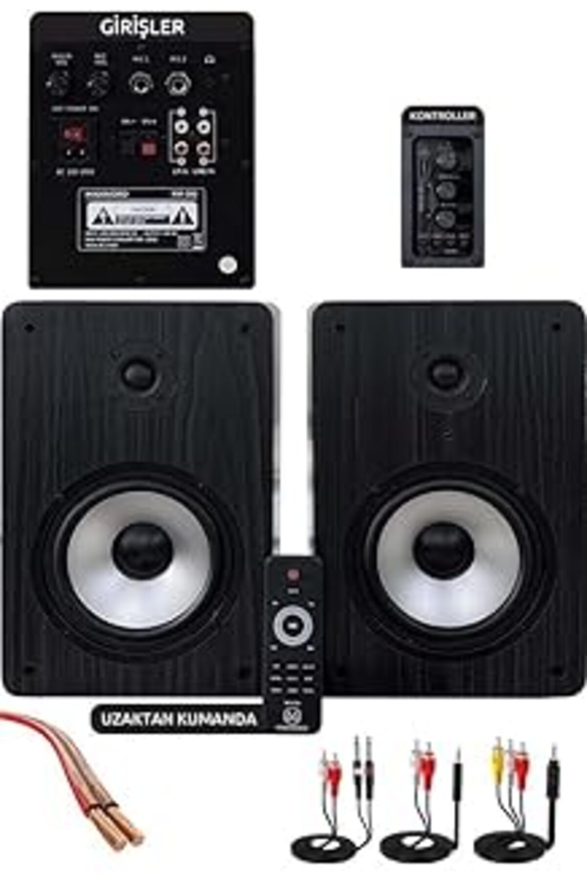 Pazarcan Maxword Rm-500 Aktif Stüdyo Referans Monitörü 5 Inç Çift Bluetooth Usb 180 Watt