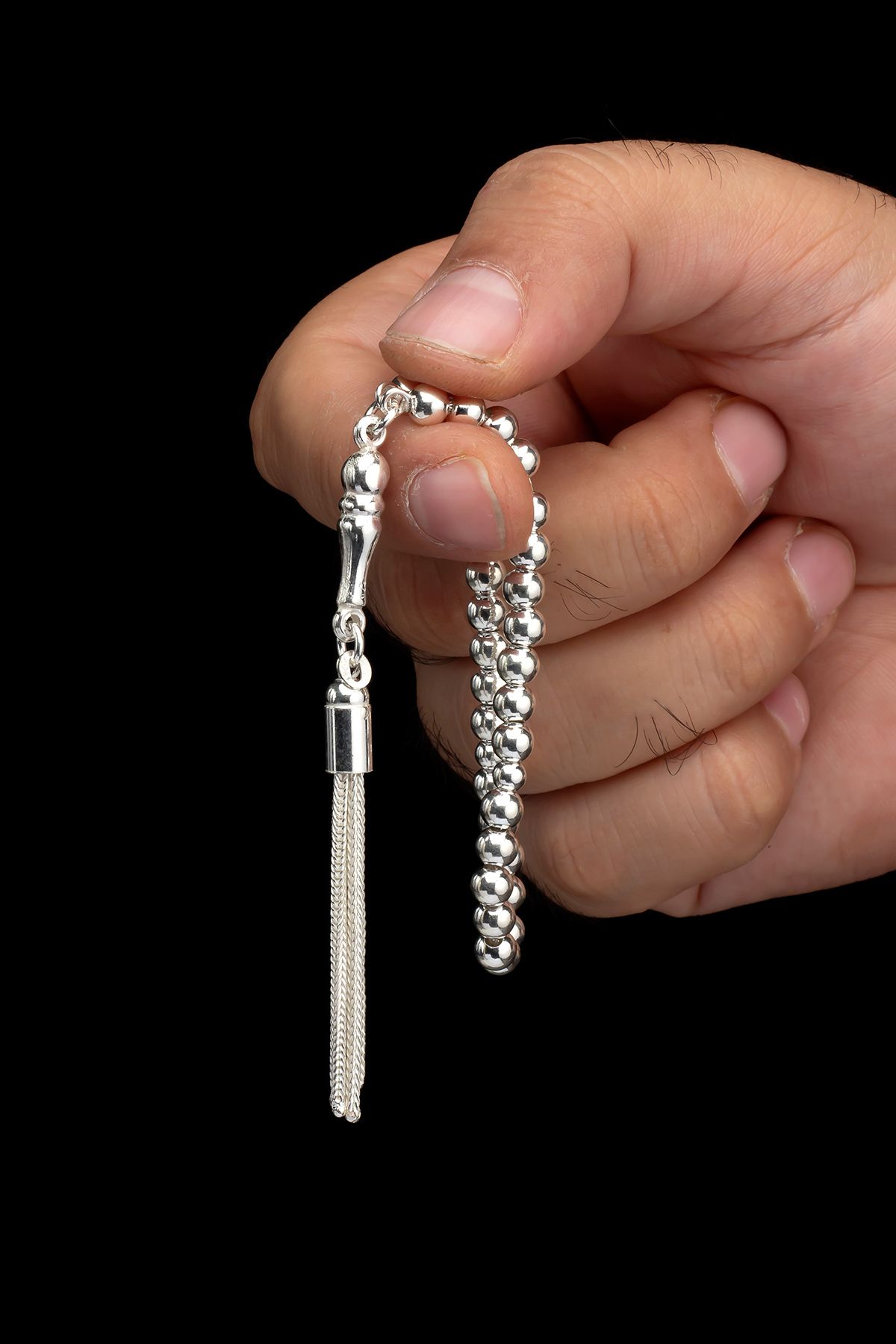 EHİNOS Sertifikalı Minik Boy Gümüş Tespih 5mm 14Gr Küre Kesim