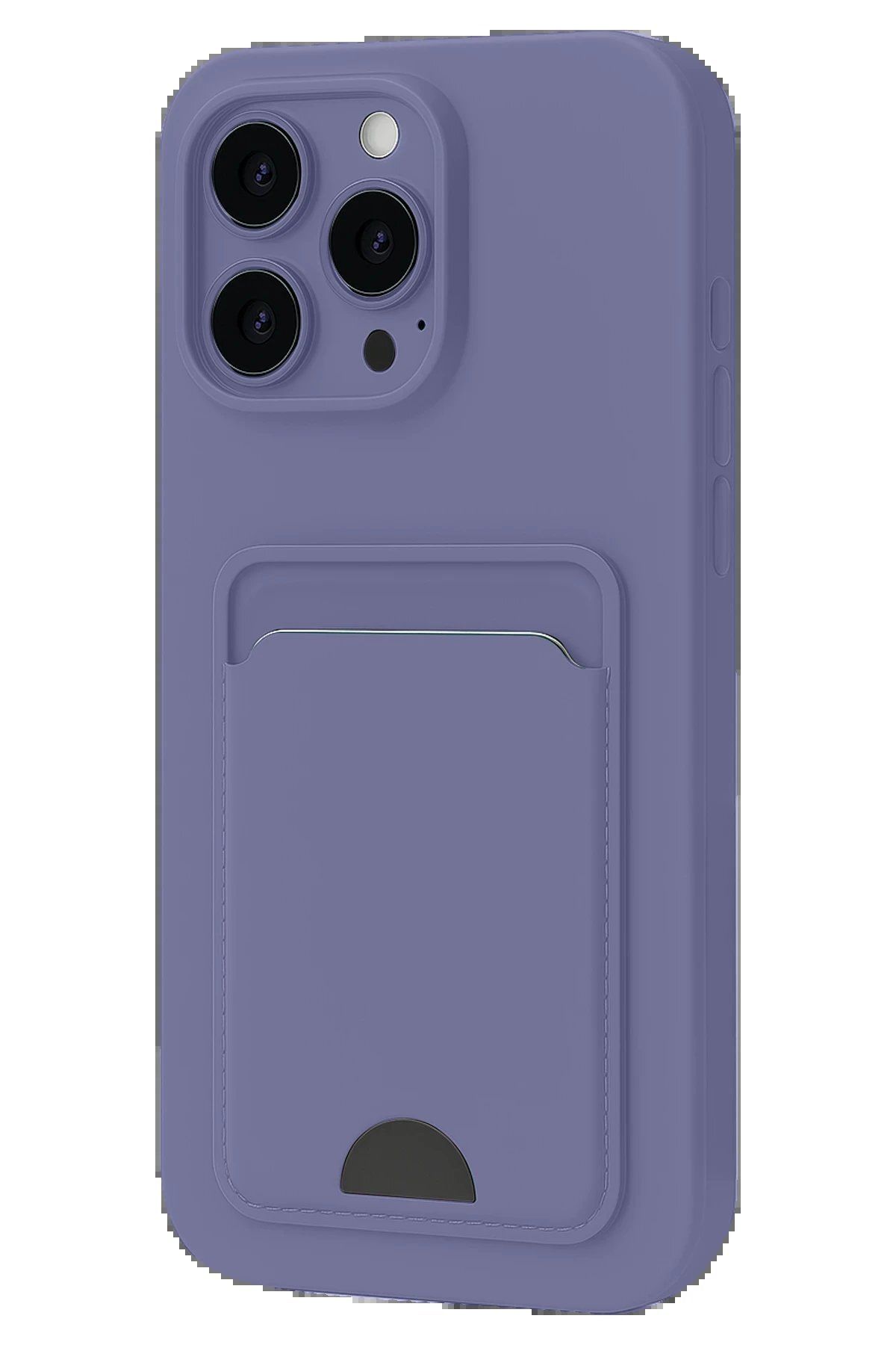 Toptan Bulurum iPhone 16 Plus Kılıf Kelvin Kartvizitli Silikon - Lila