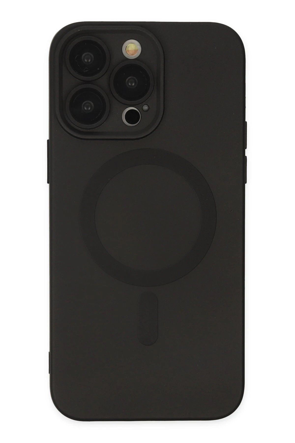 Toptan Bulurum iPhone 13 Pro Kılıf Moshi Lens Magneticsafe Silikon - Siyah