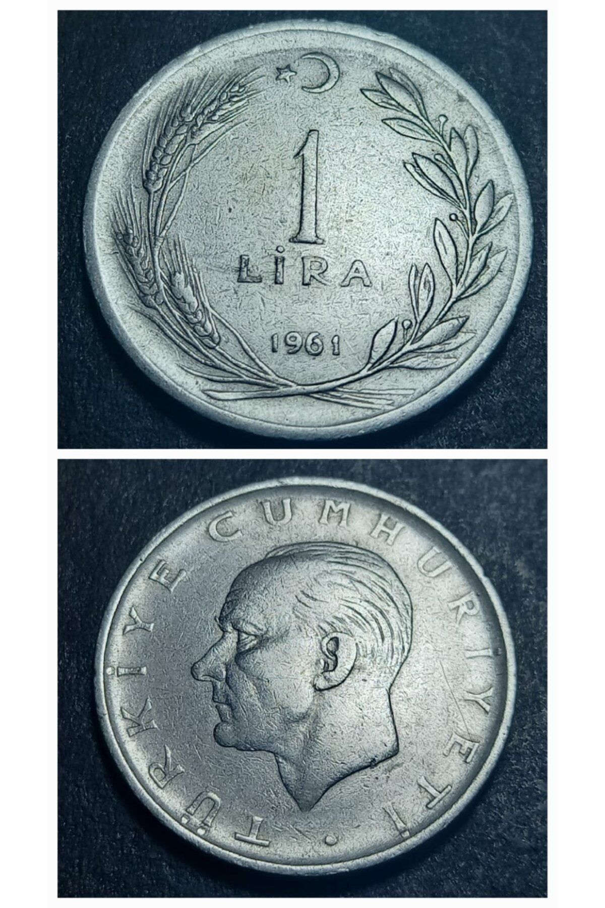 escoines koleksiyon 399636860a7b7313e5 1961 Akmonital 1 Lira Değerli Sene ÇT/ÇÇT Eski Madeni Para