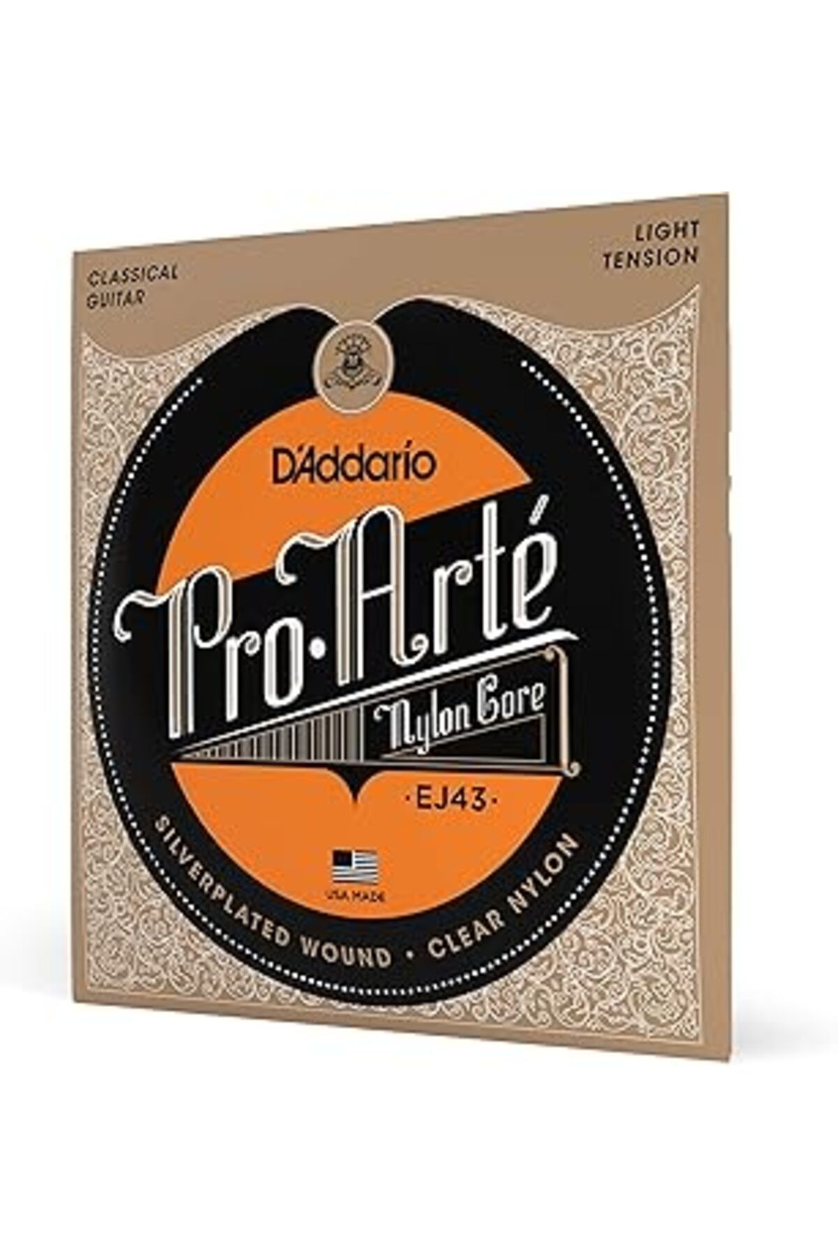 Pazarcan D'Addario Ej43 Klasik Gitar Tel Seti (4/4), Silverplated Wound Cl