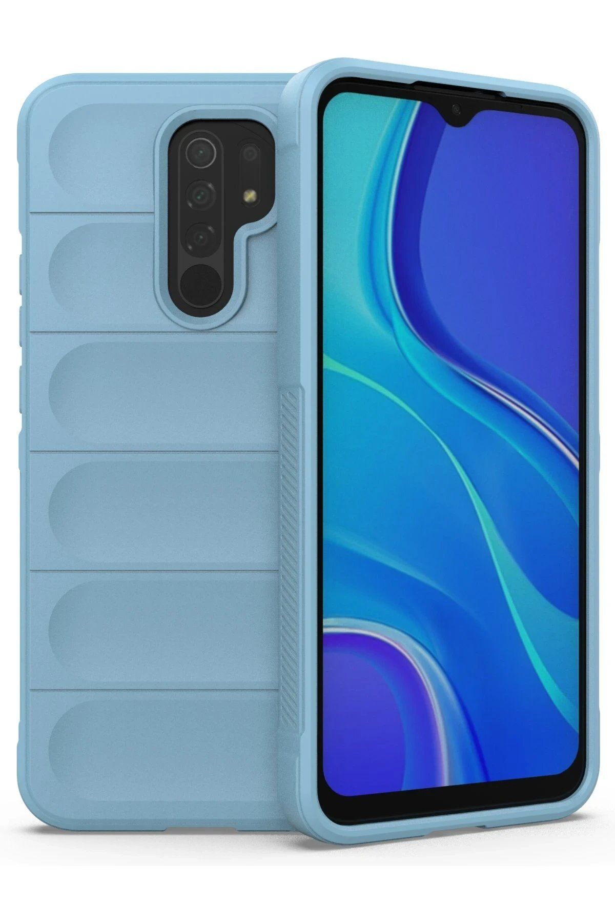 Toptan Bulurum Xiaomi Redmi 9 Kılıf Optimum Silikon - Sky Blue