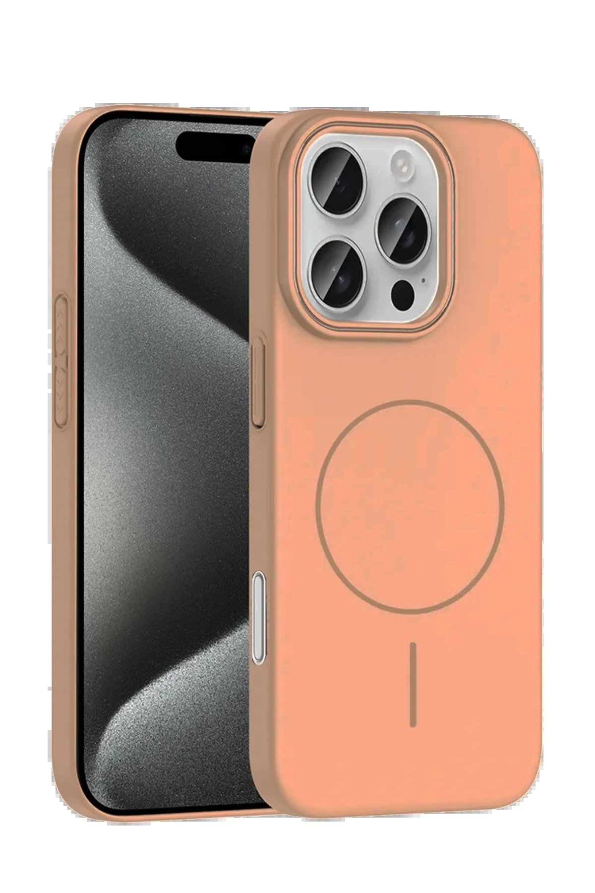 Toptan Bulurum iPhone 16 Pro Broş Magsafe Kapak - Çöl Titanyum