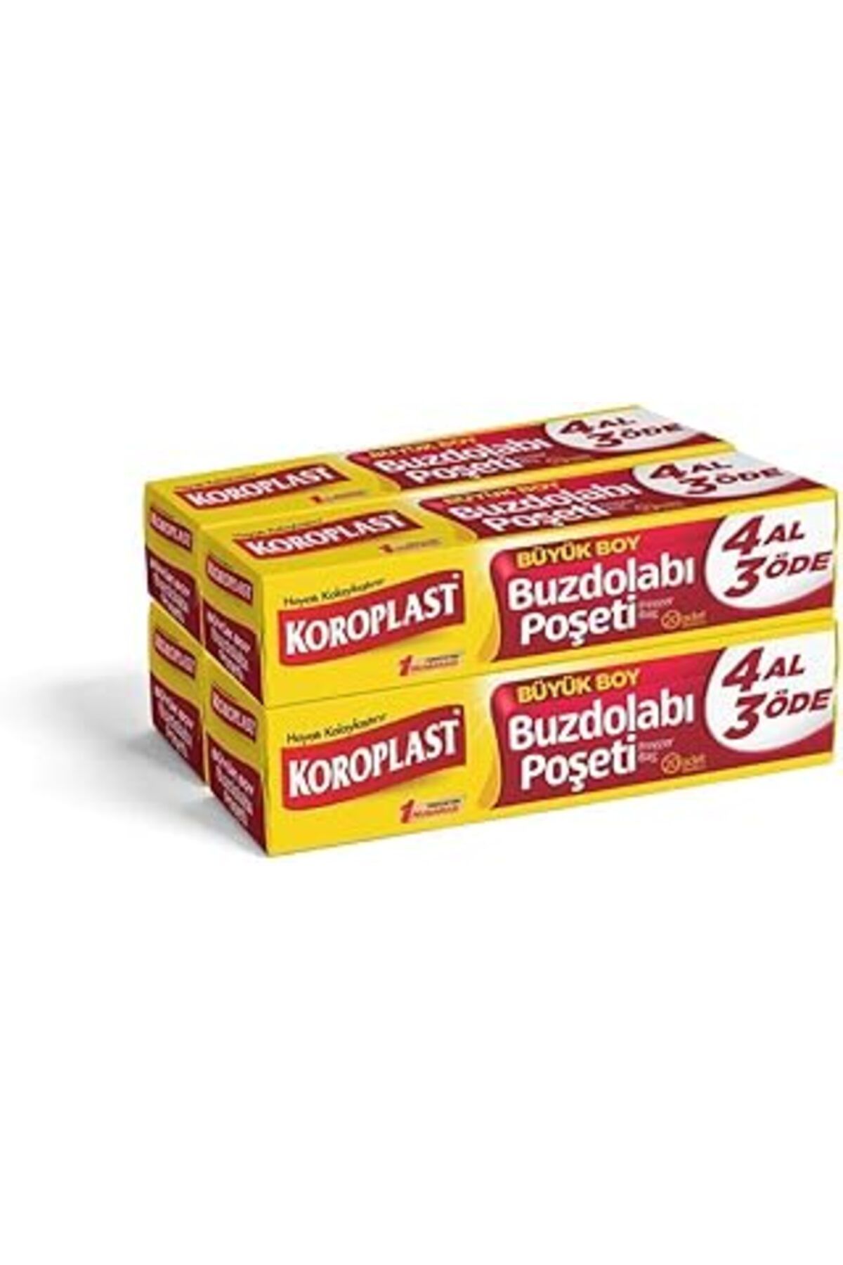 Pazarcan Koroplast Büyük Boy Buzdolabı Poşeti 4 Al 3 Öde Ekonomik Paket, Ekonomik Buzdolabı Poşeti Büyük Boy