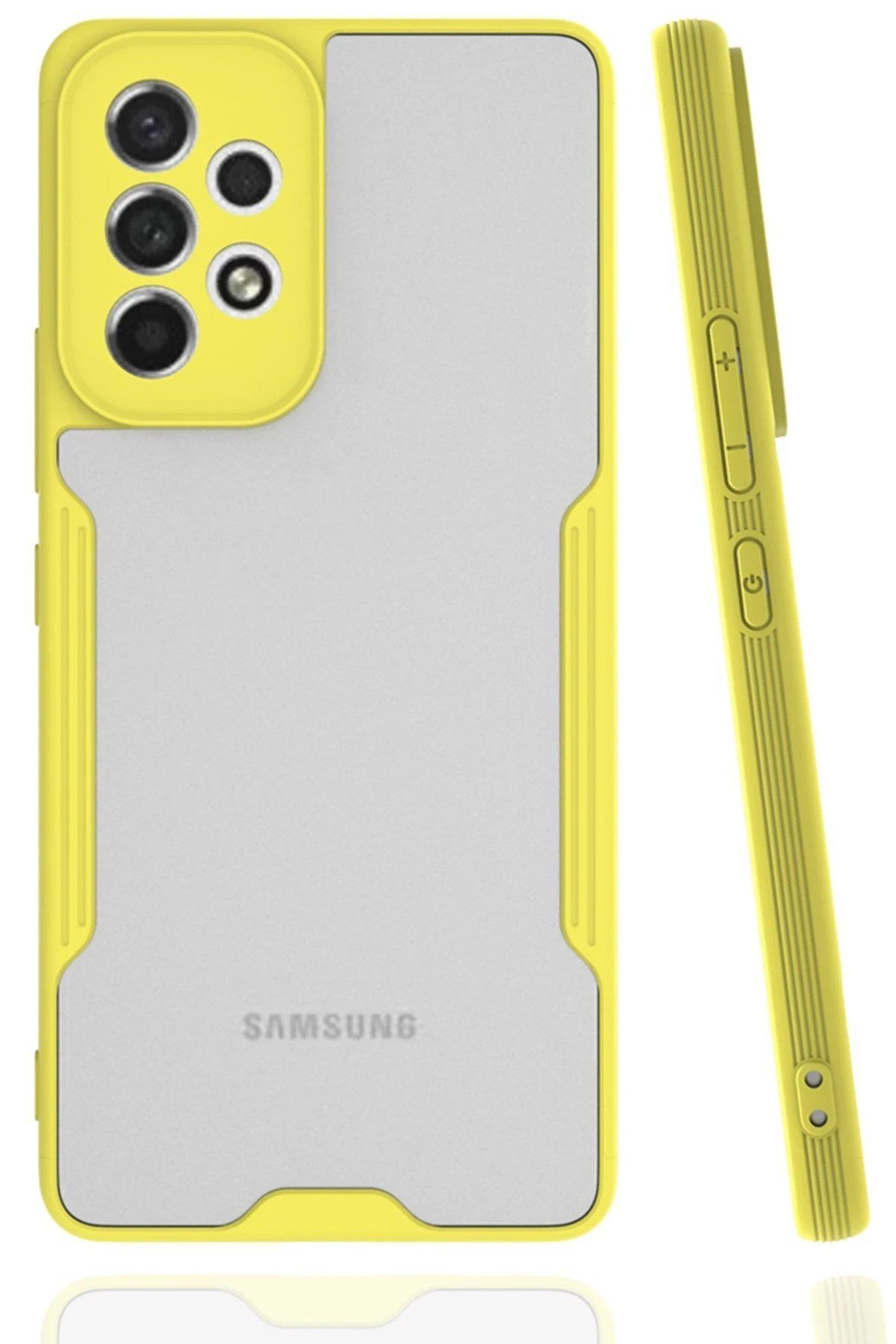 Toptan Bulurum Samsung Galaxy A33 5G Kılıf Platin Silikon - Sarı