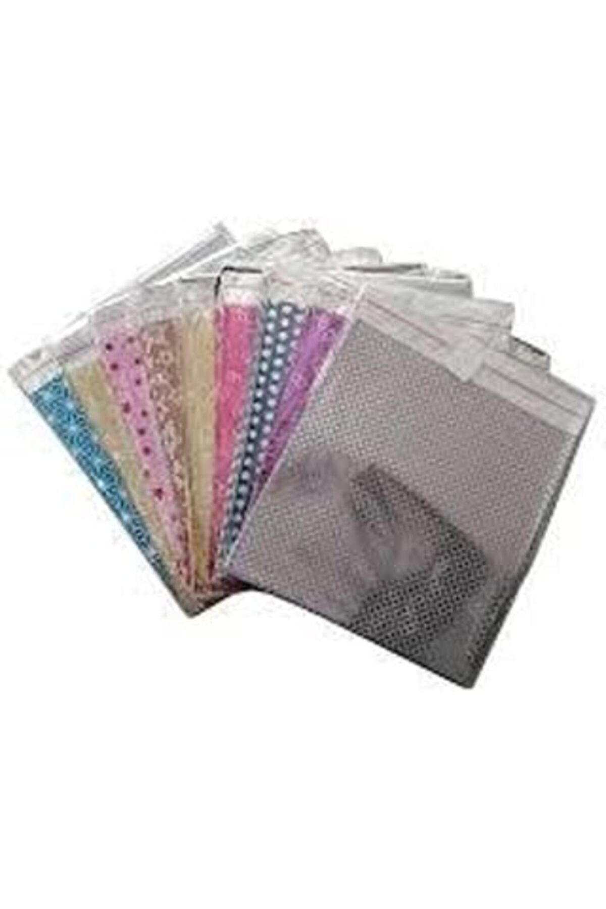 Pazarcan 200 Adet 20X25Cm Kendinden Bandlı Hazır Hediye Paketi Metalize Poşet Anbalajı