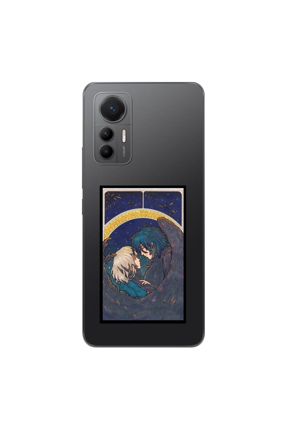 Dali Design Xiaomi Mi 12 Lite Uyumlu Şeffaf Kılıf Howls Moving Castle 3 Tasarımlı