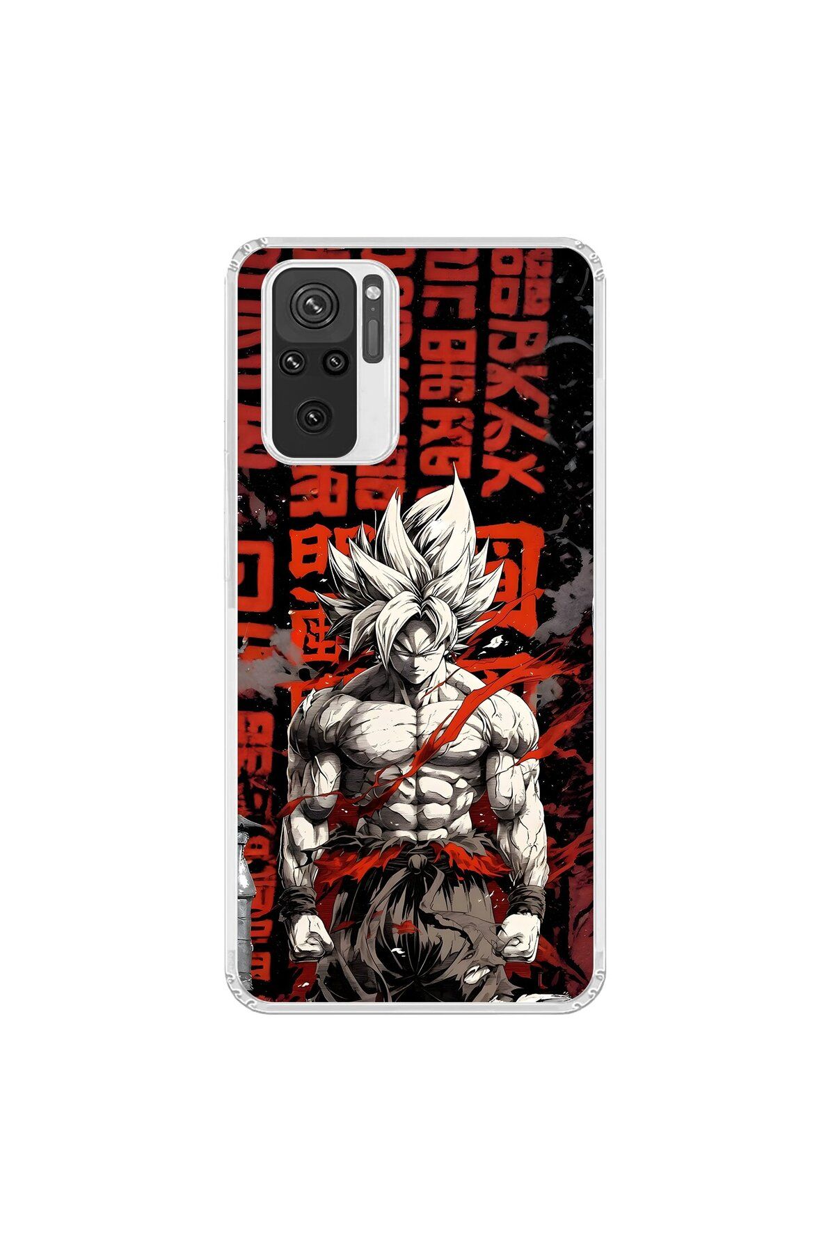 Dali Design Xiaomi Redmi Note 10 Uyumlu Şeffaf Kılıf Dragon Ball-Z 1 Tasarımlı