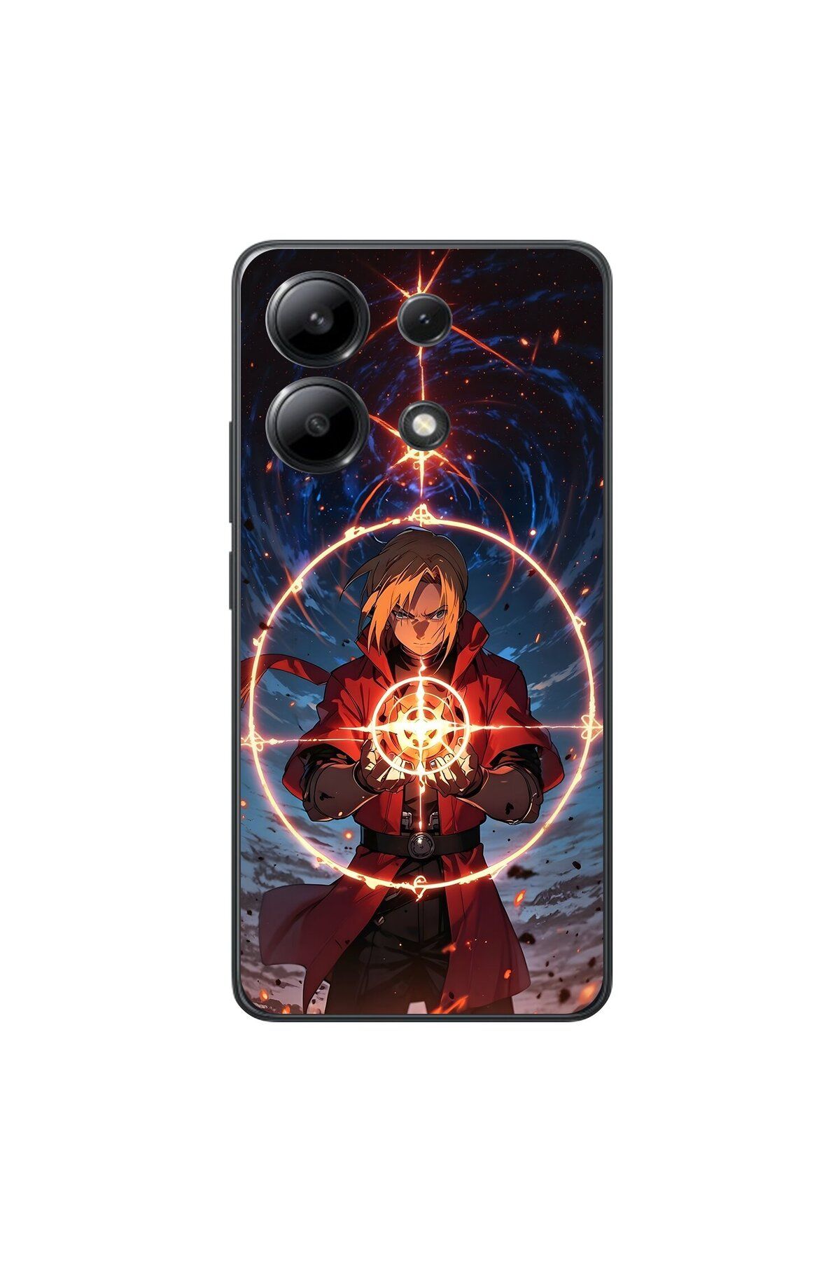 Dali Design Xiaomi Redmi Note 13 Uyumlu Şeffaf Kılıf Fullmetal Alchemist 1 Tasarımlı