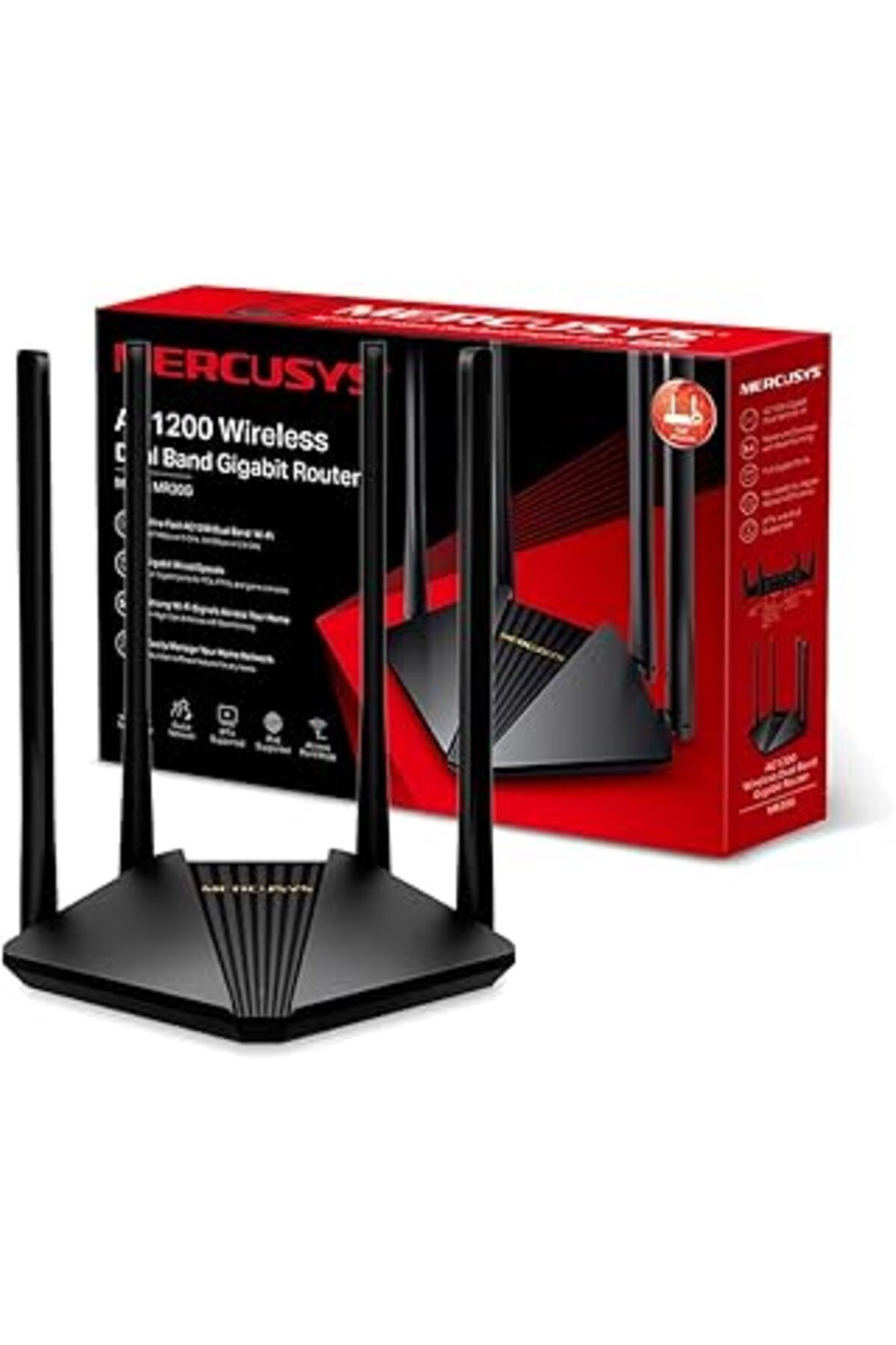 Pazarcan Mercusys Mr30G, Ac1200 Mbps, Gigabit Portları, Fiber Destekli, Access Point Modu, Mobil Uygulama Il